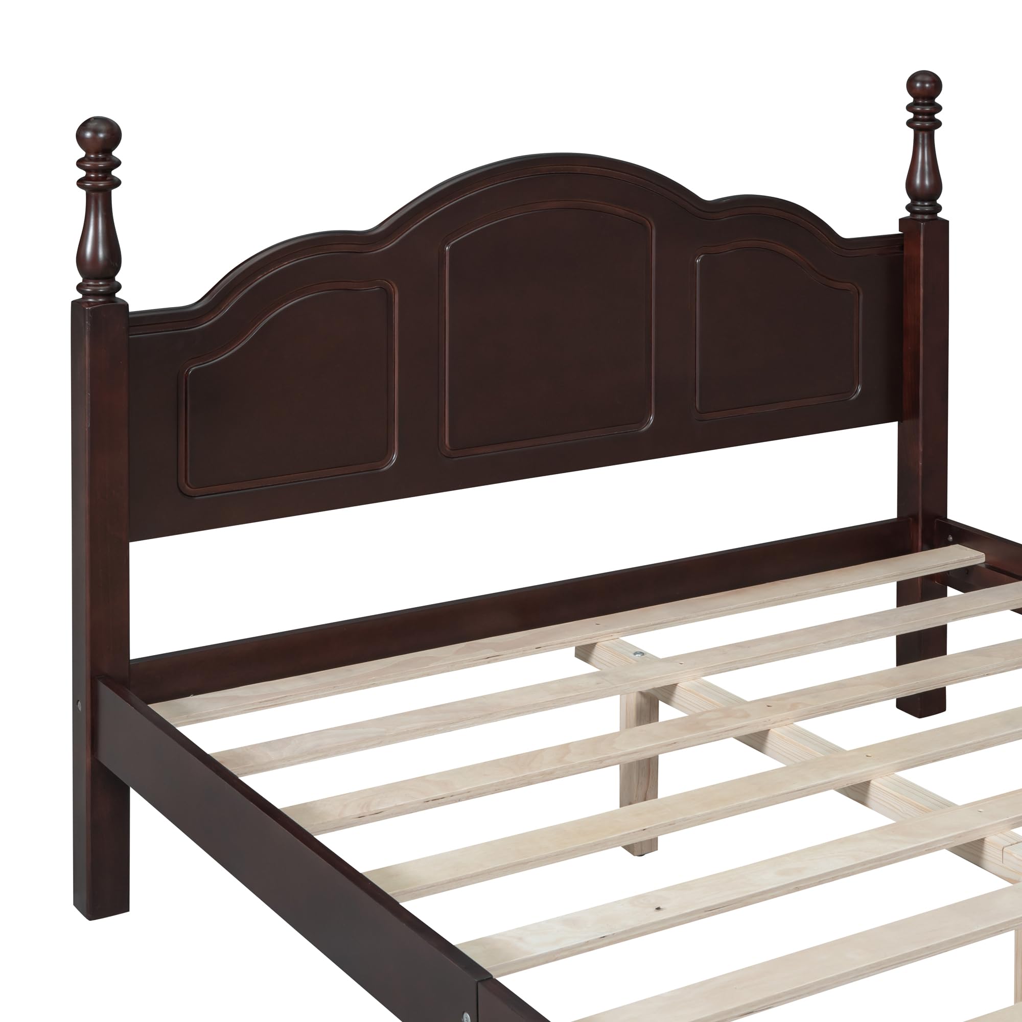 Harper & Bright Designs 3-Piece Full Size Wooden Bedroom Set with Platform Bed Frame & 2 Nightstands - Dark Walnut - Perfect for Kids, Teens & Adults Bedrooms, Guest Rooms & Dorm Decor