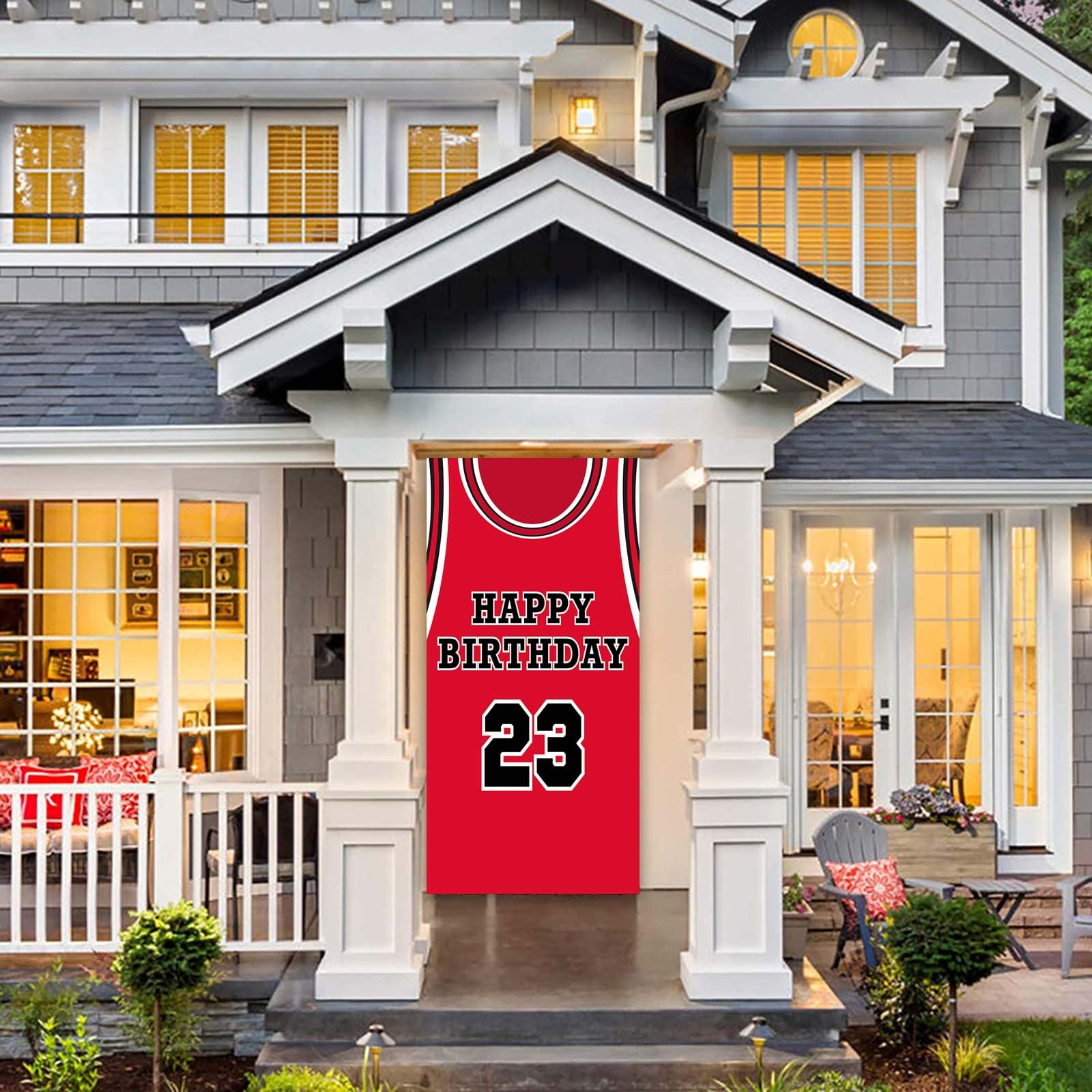 23rd Birthday Banner Backdrop - Red Basketball Star Player Sports Theme Decor for Men & Boys | 1st Birthday Party, Baby Shower, Photo Booth Props | Perfect for Sports-Themed Celebrations and Photo Backdrops