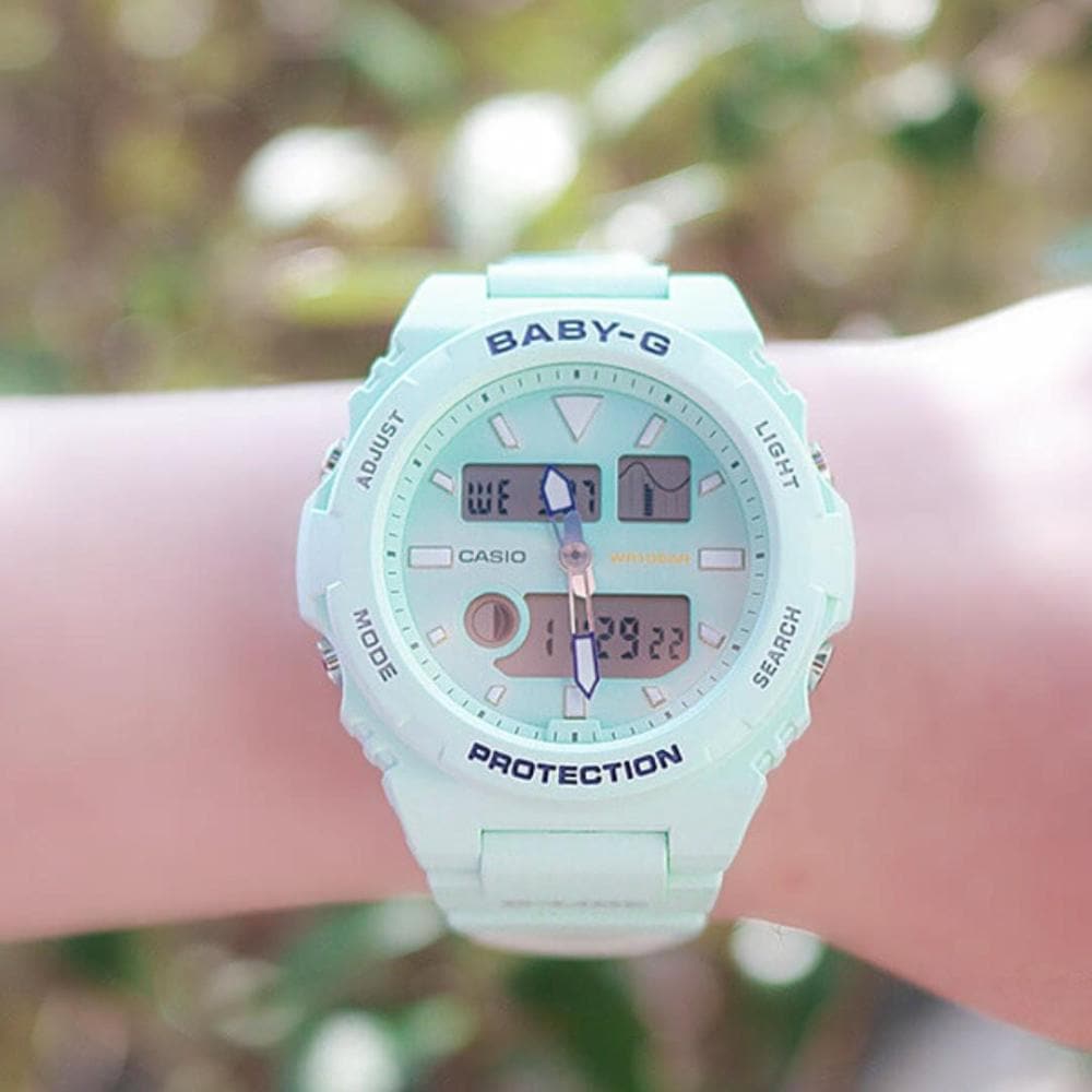 CASIO BABY-G BAX-100-3ADR Women's Digital Sport Watch - Shock Resistant, Water Resistant, LED Light for Running, Swimming & Outdoor Activities