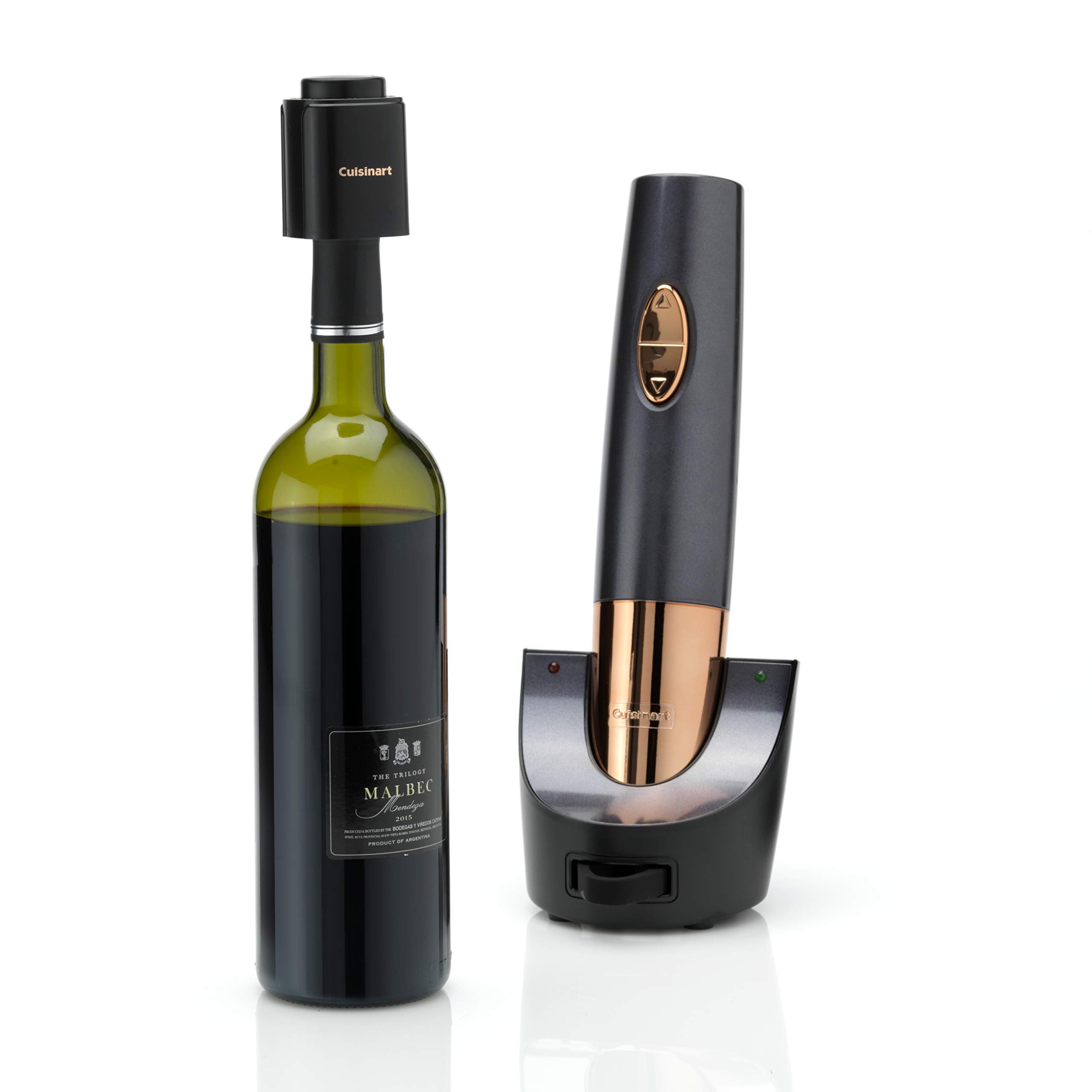 Cuisinart Rechargeable Automatic Wine Opener with Vacuum Sealer - Electric Corkscrew Bottle Opener with Foil Cutter | 8-Hour Battery Life for 80 Bottles | Perfect Gift for Wine Lovers | Ideal for Dinner Parties, Weddings & Home Bars