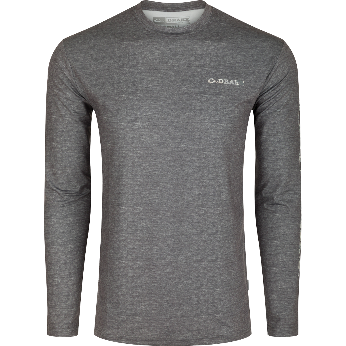 Long Sleeve Performance Crew Print T-Shirt for Men - Moisture Wicking Athletic Shirt with Stylish Design - Perfect for Gym, Running & Outdoor Activities