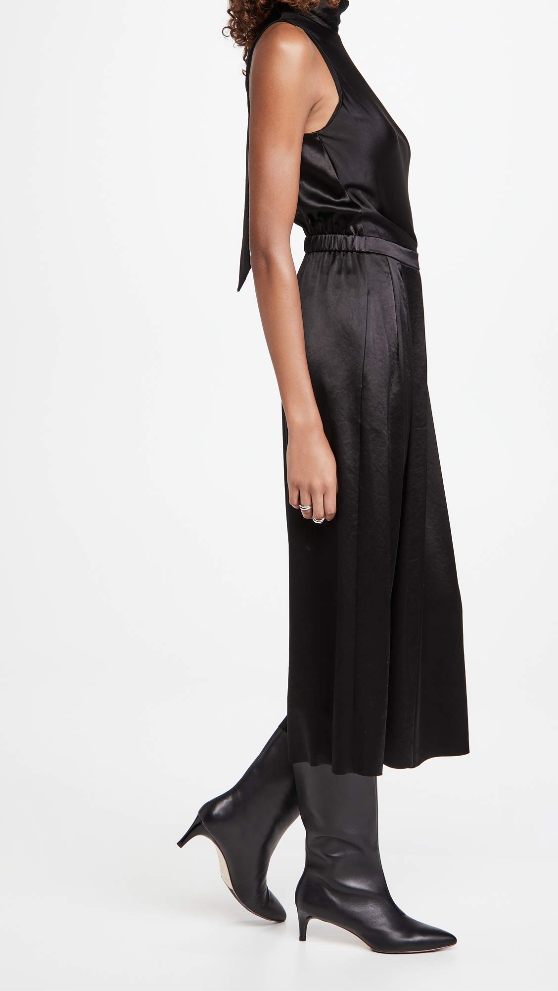 Vince Women's Turtleneck Tie Jumpsuit - Elegant One-Piece Outfit for Work, Date Night & Special Occasions | Plus Size Available