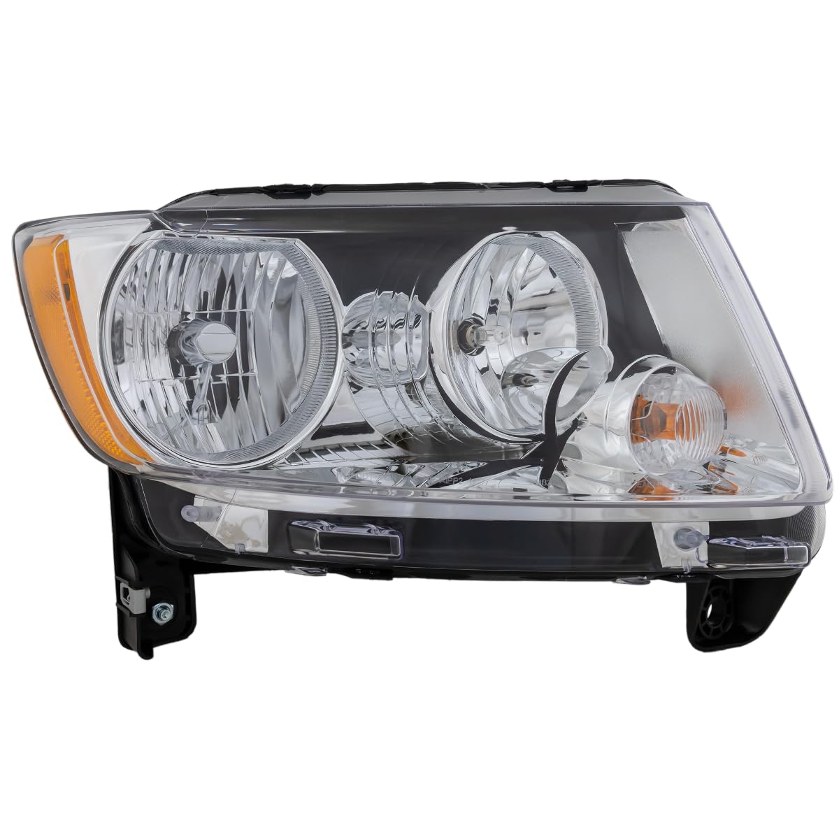 Compatible with Compass 11-13 Head LAMP RH Assembly - Standard Type Code LMB (13-13, Without Black Trim) | Replacement Part for Jeep Compass Headlight | Perfect for Off-Roading & Night Driving