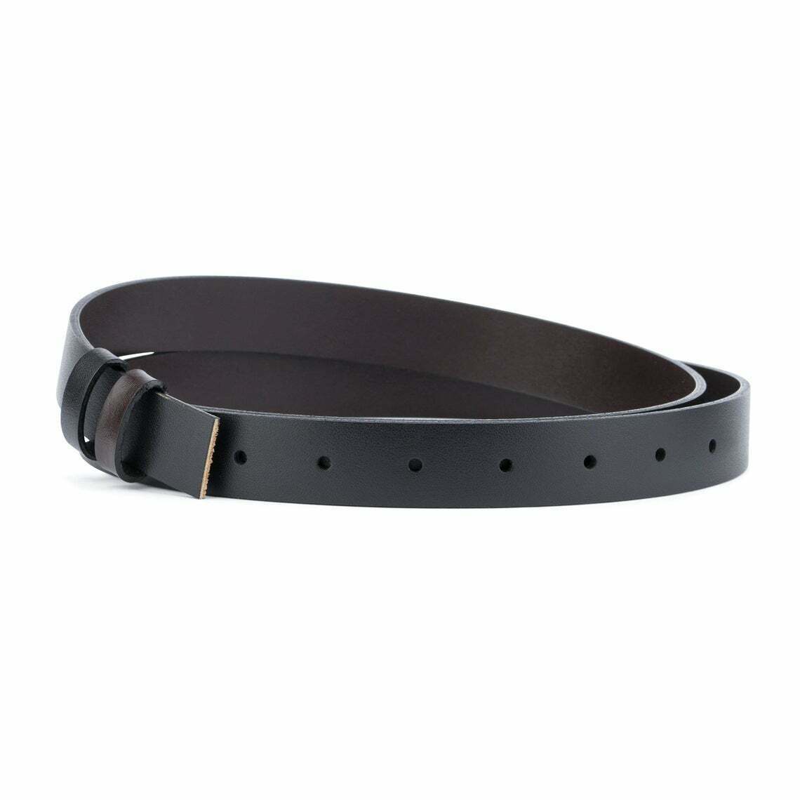 1 Inch Men's Reversible Leather Belt Strap for Ferragamo Buckles - Black & Brown 25mm Width - Adjustable Dress Belt for Business, Casual & Formal Occasions