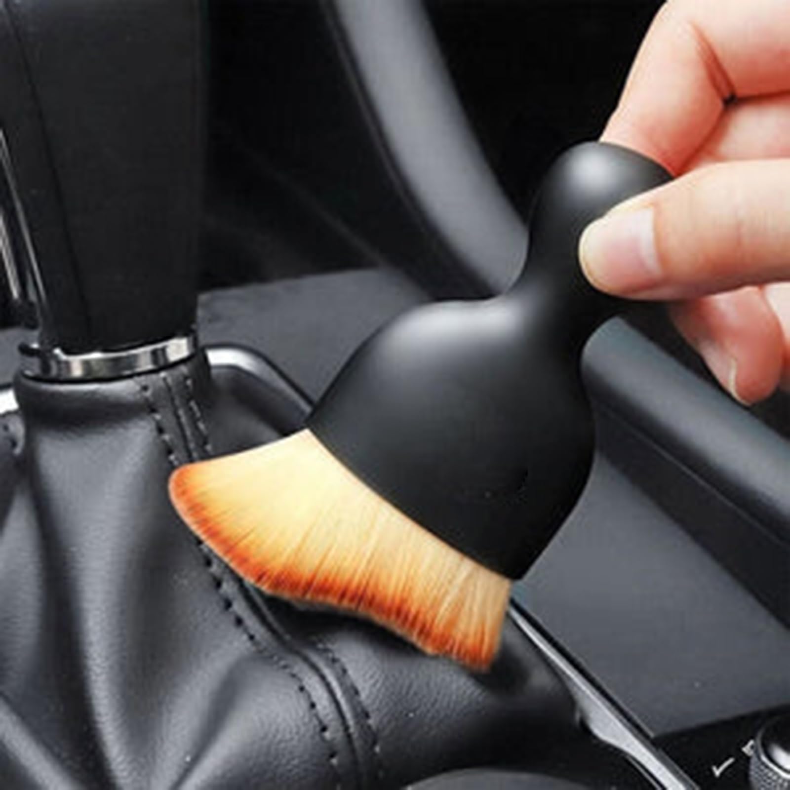 Woobrooch Car Interior Dust Sweeping Soft Brush with Case - Premium Car Cleaning Brush for Dashboard, Leather & Exterior (1pc) - Perfect for Auto Detailing, Home & Office Cleaning
