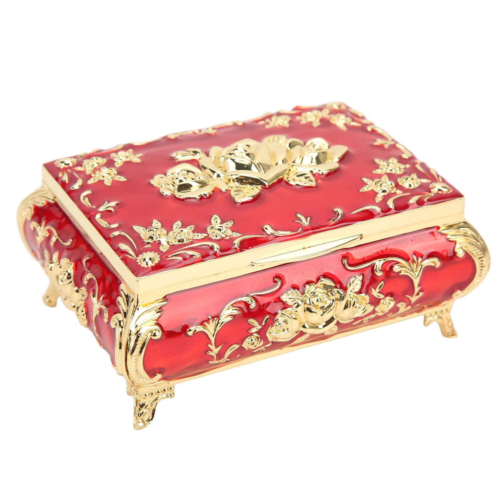 CHICIRIS Jewelry Storage Box - Vintage Zinc Alloy Jewelry Organizer with Rust-Resistant Finish | Perfect for Necklace, Ring & Earring Organization at Home or Travel