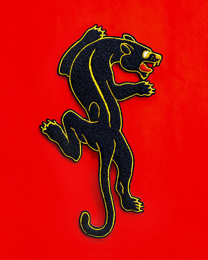 Black Panther Large Chenille Back Patch for Jackets, Vests & Bags - Premium Embroidered Applique for DIY Sewing & Costume Design