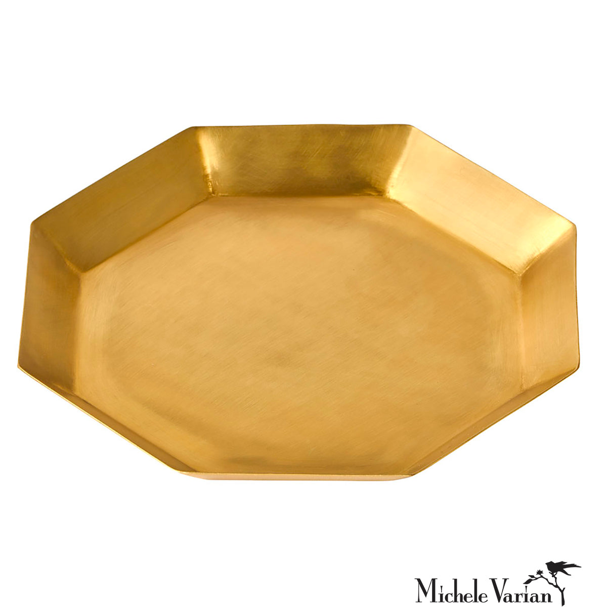 Brass Octagonal Plate - Large Size for Home Decor, DIY Crafts, and Vintage Style Projects | Perfect for Wall Art, Table Centerpieces, and Shelf Displays