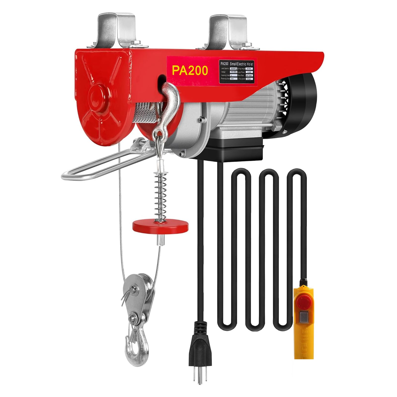1320LBS Electric Hoist Winch with Remote Control - 110V Heavy Duty Lifting Equipment for Factory, Warehouse & Construction - Perfect for Overhead Lifting, Material Handling & Industrial Applications