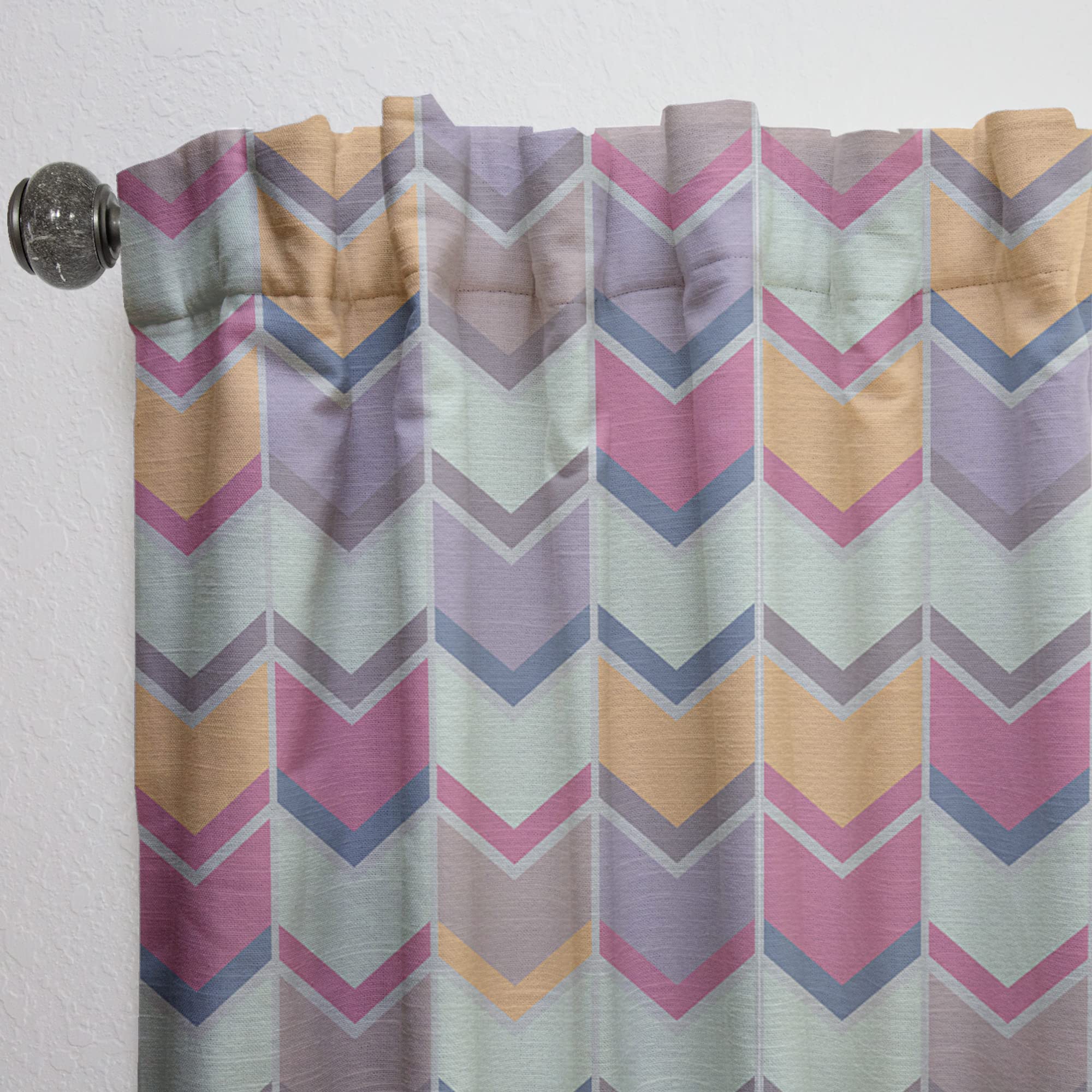 Abstract Retro Geometric Design X Thermal Insulated Curtain Panel - 52x63 Inches - Blackout Drapes for Bedroom & Living Room - Perfect for Home Decor, Privacy & Light Control