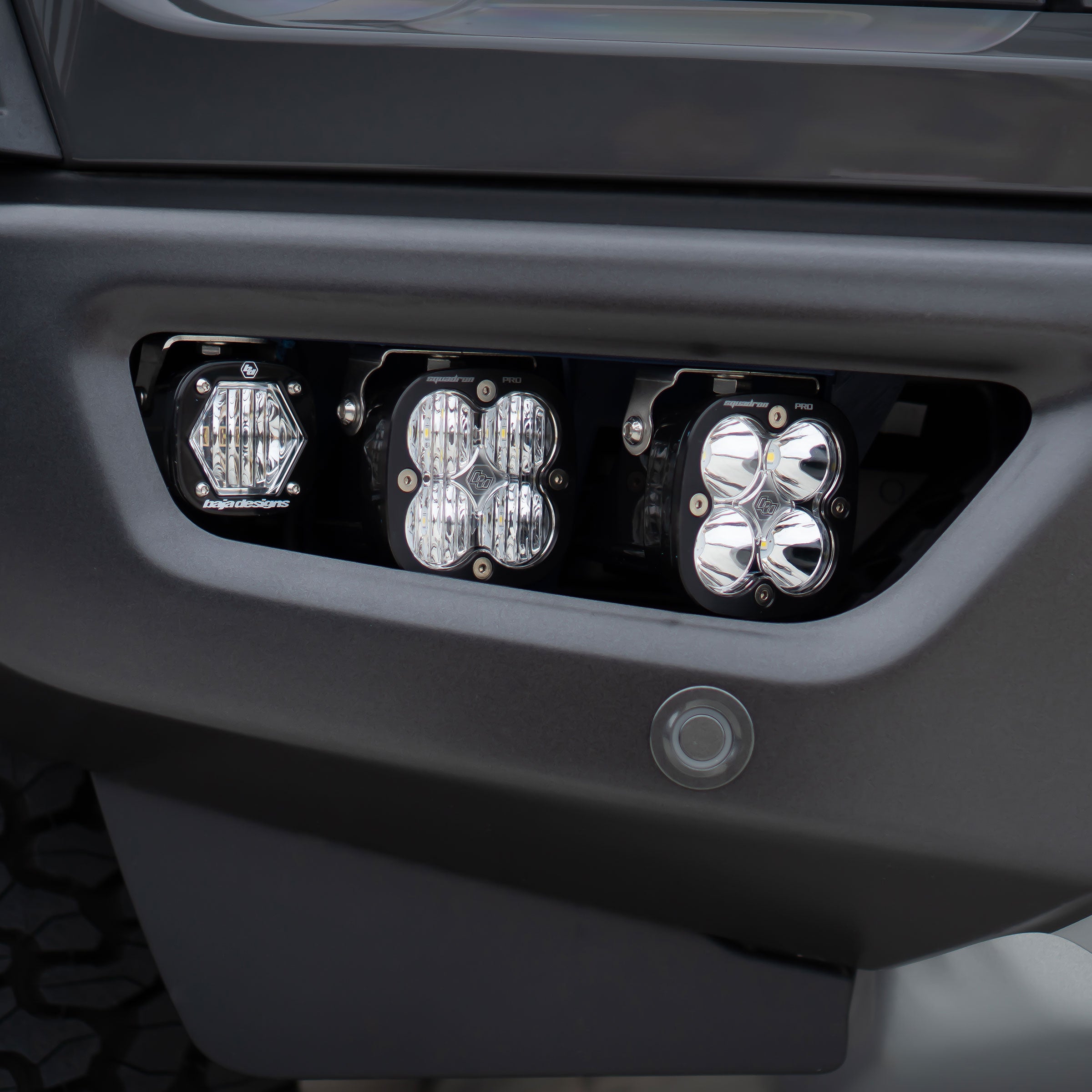 2021-2023 Ford Raptor Baja Designs PRO Fog Light Pocket Kit - Off-Road LED Lighting Upgrade for Enhanced Visibility in Extreme Conditions