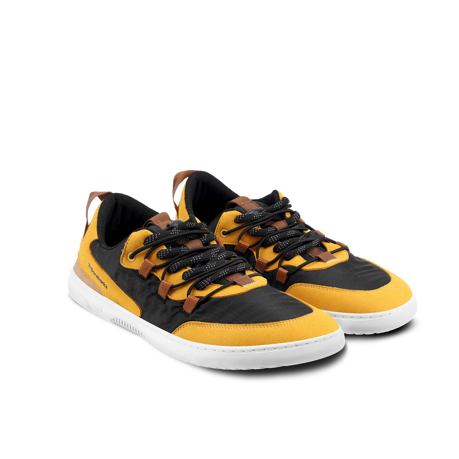 Barebarics Revive Barefoot Sneakers for Women - Golden Yellow & Black | Minimalist Running Shoes for Trail, Gym & Everyday Comfort