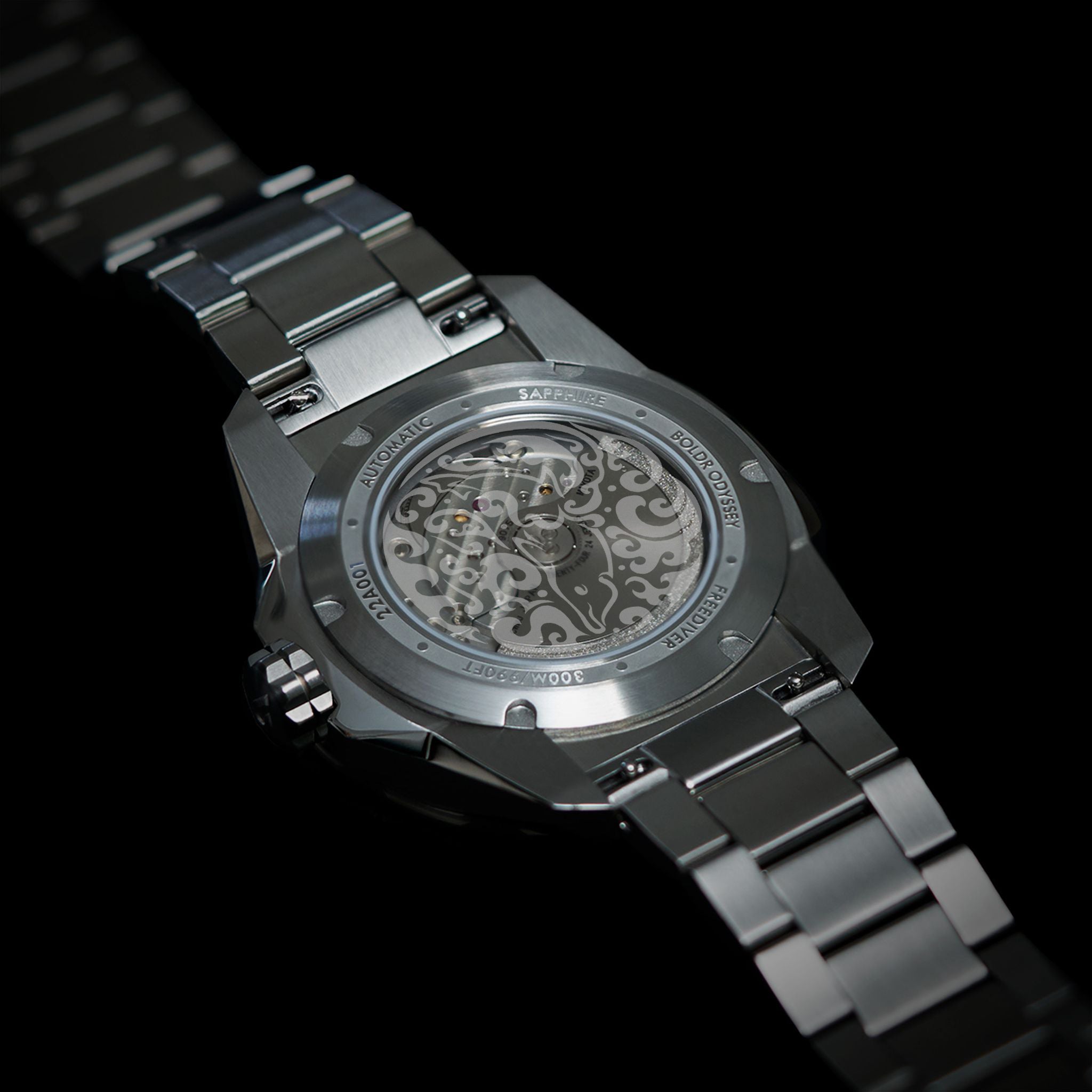 BOLDR Odyssey Freediver GMT CK1886 - Premium Stainless Steel Dive Watch for Men - Perfect for Scuba Diving, Travel & Everyday Wear