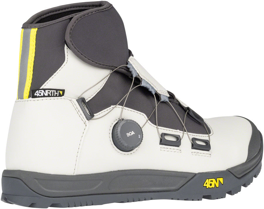 45NRTH Ragnarok BOA Cycling Boots - Waterproof Winter Bike Shoes for Men, Grey (Size 47) - Perfect for Cold Weather Commuting & Mountain Biking