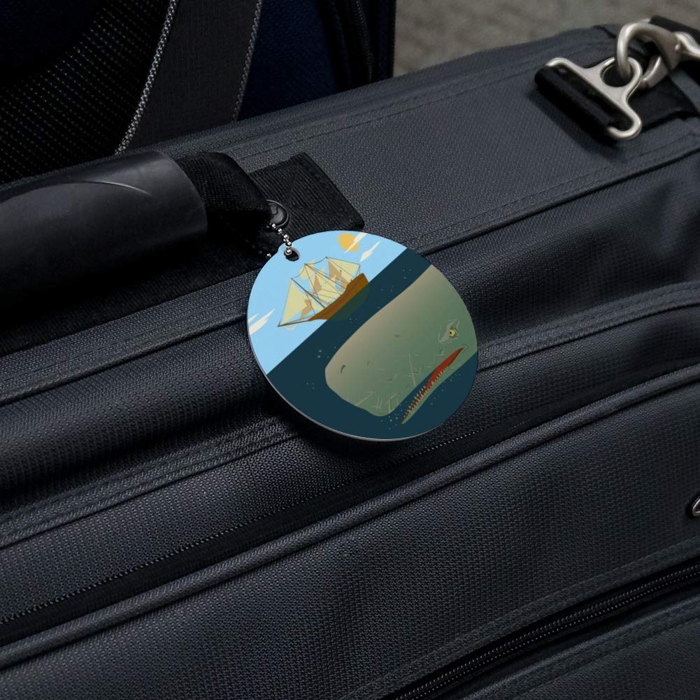 Durable Sperm Whale Luggage Tag - Waterproof ID Card for Suitcases, Carry-On Bags & Backpacks - Perfect for Travel, Business Trips & Vacation Identification