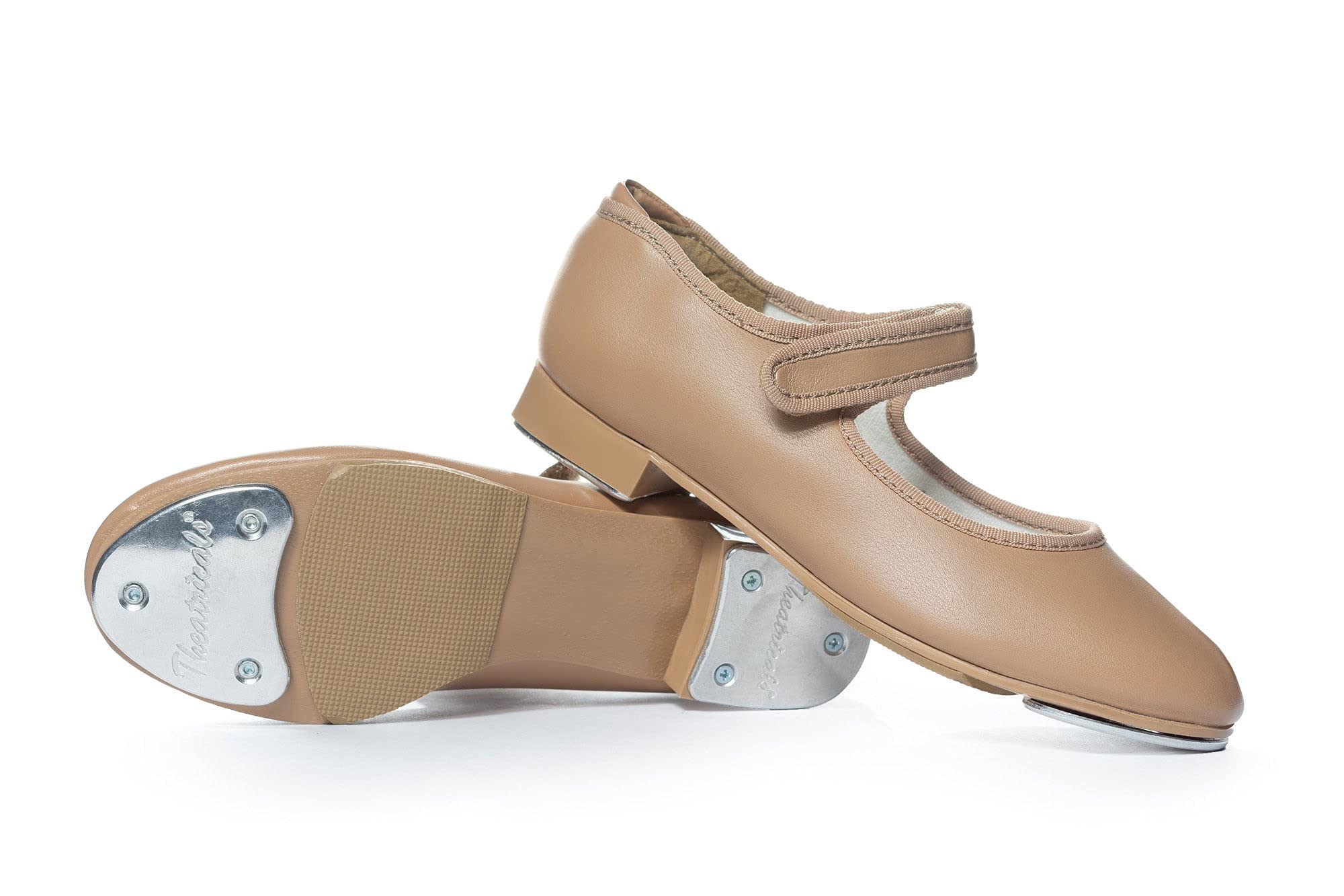Girls Velcro Strap Tap Dance Shoes - Comfortable & Adjustable for Ballet, Jazz, and Theatrical Performances