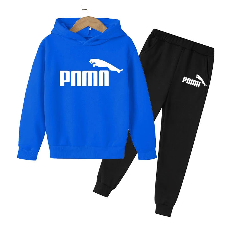 2023 Trendy Kids' Hoodie & Pants 2-Piece Set - Boys & Girls Spring/Fall Casual Outfit for Outdoor Jogging, Playdates & School Activities | Comfortable Cotton Sweatshirt & Jogger Pants