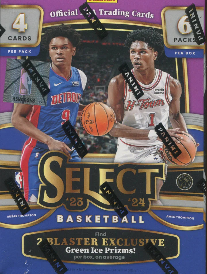2023-24 Panini Select Basketball Hobby Blaster Box with Green Ice Prizm - NBA Trading Cards for Collectors & Investors - Perfect for Gifts, Game Nights & Sports Memorabilia Collections