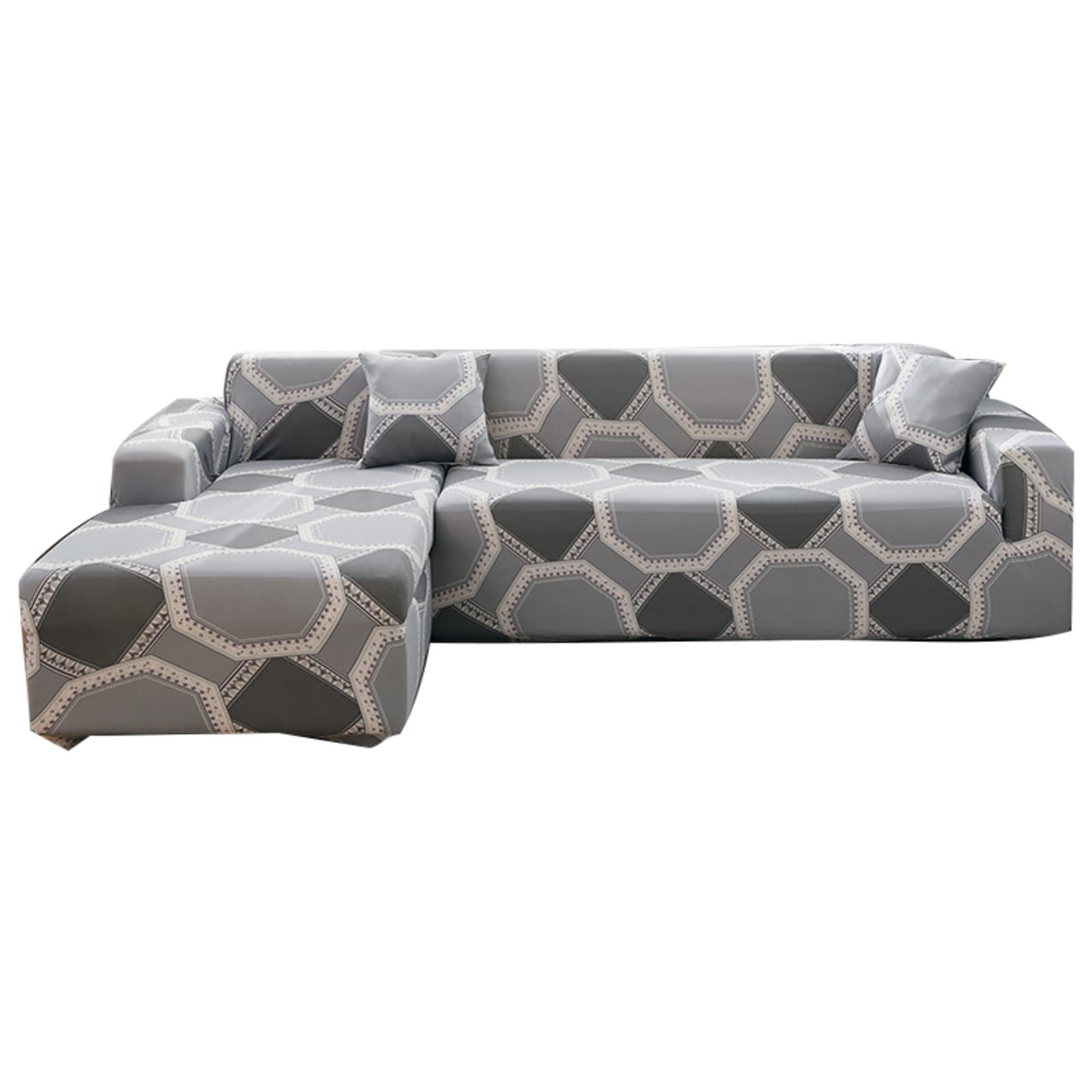 Fashionable Printed Sofa Slipcover Protector with Anti-Slip Ties - Multi-Size Couch Cover for Pets, Kids & Home Decor (Fits 4-Seater XL Sofas 90-120