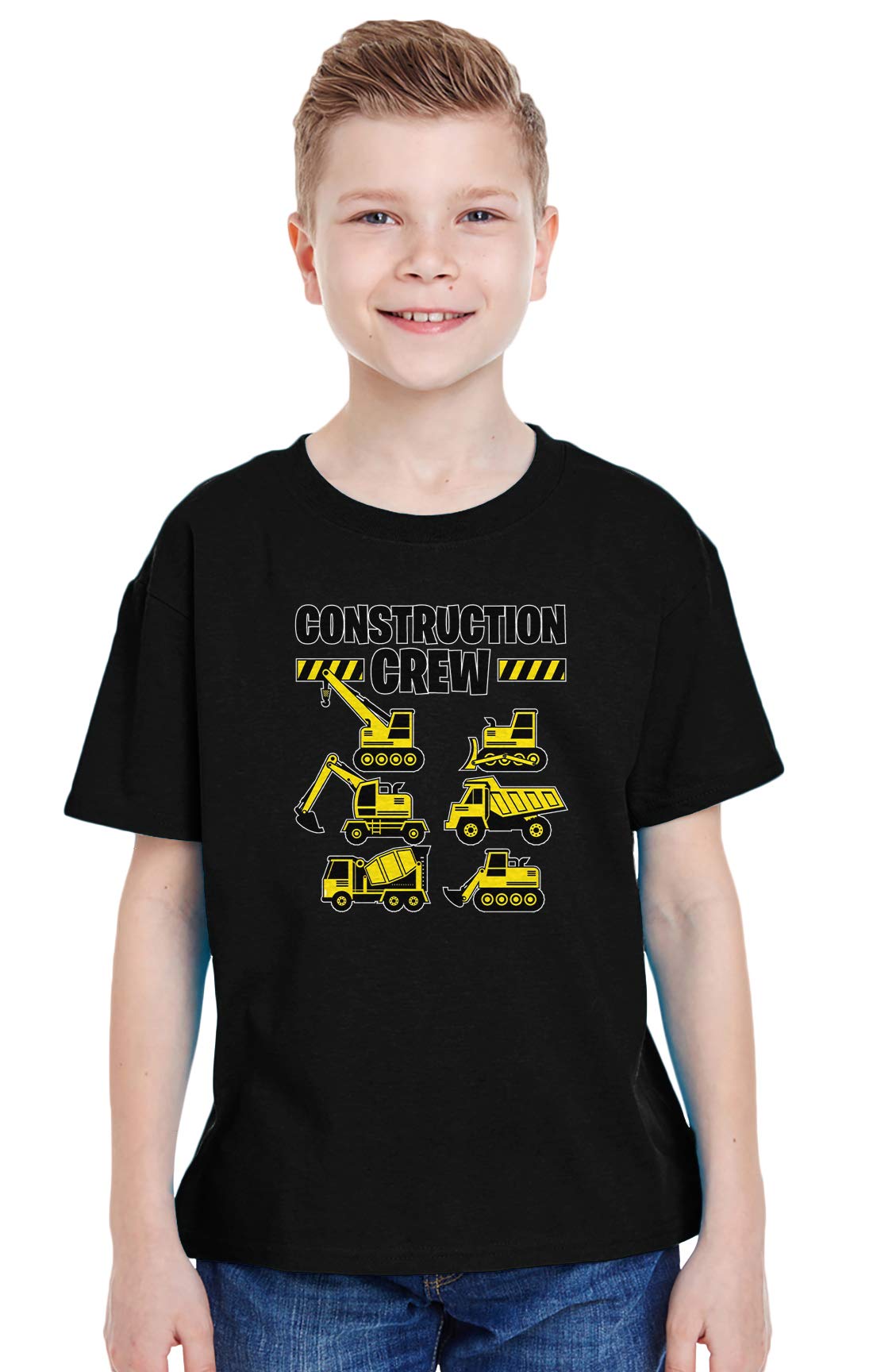 SpiritForged Construction Crew Youth T-Shirt - Durable Workwear for Kids - Perfect for Outdoor Activities, School & Playtime