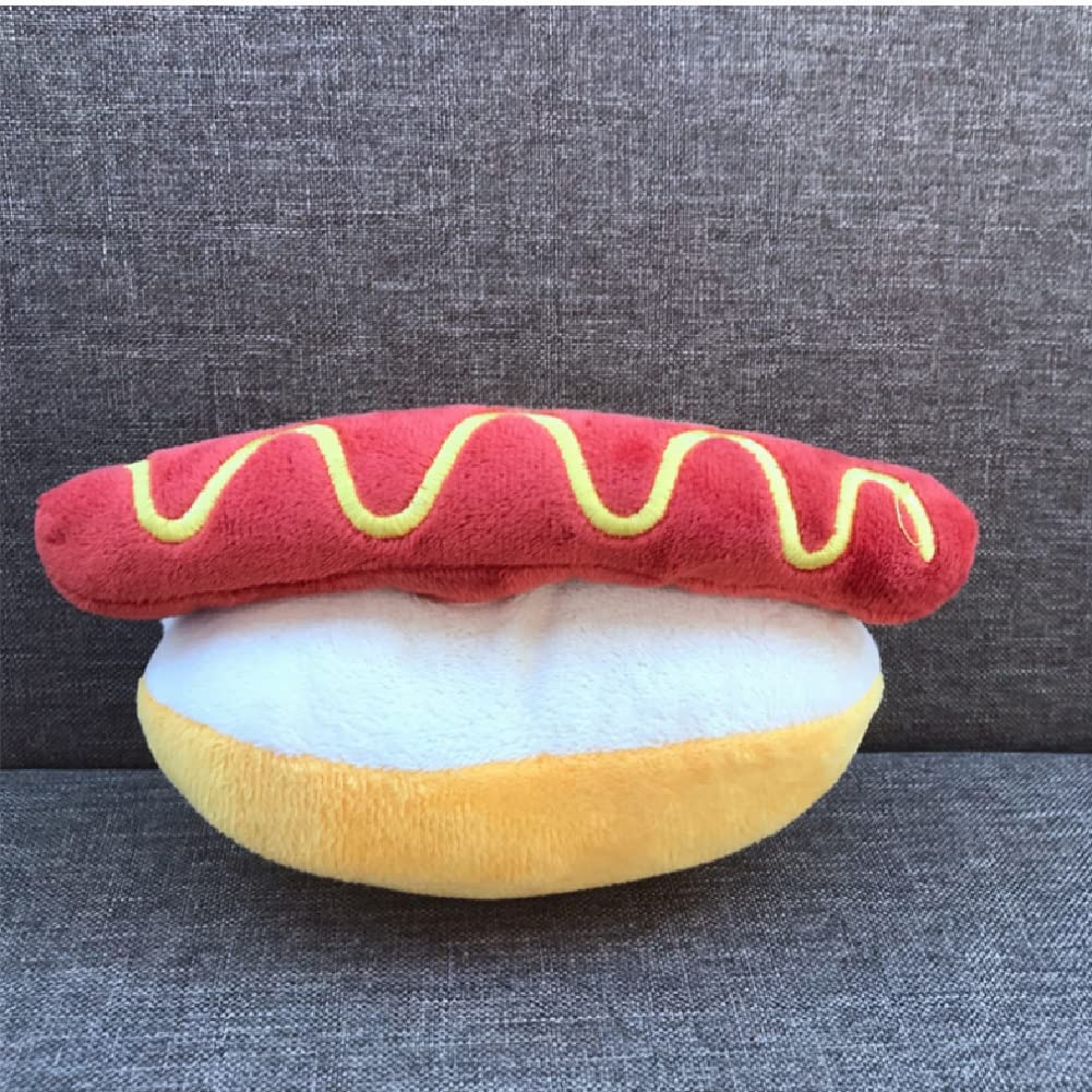Zerodis Squeaky Plush Puppy Toys for Dogs - Hot Dog Shaped, Detachable & Soft Interactive Chew Toy for Small & Medium Dogs - Perfect for Playtime, Training & Teething Relief