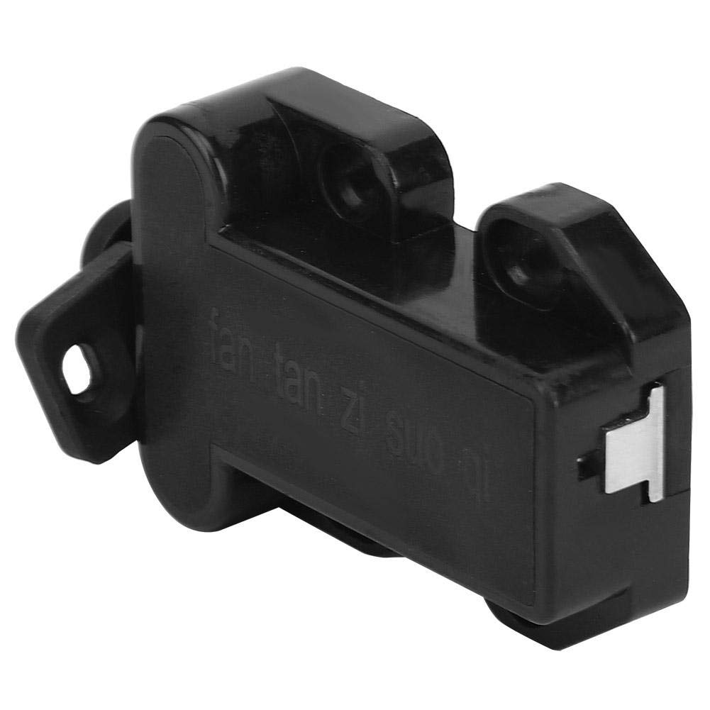 Elf Locking Door Latches - Easy to Install Cabinet Hardware for Furniture, Drawers, Closets & Cabinets (Black) - Secure Childproofing & Home Organization Solution