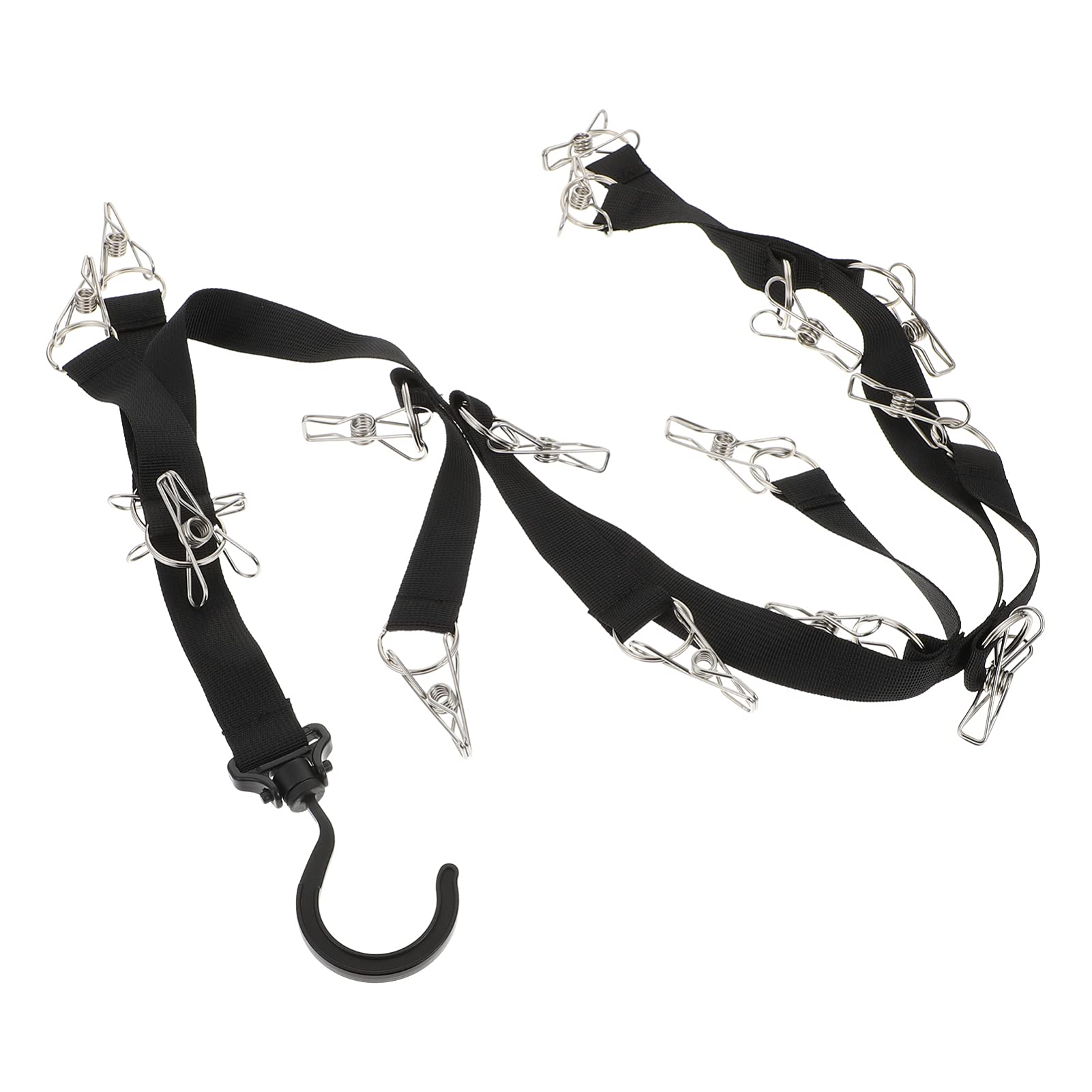VOSAREA Portable Camping Clothesline Hanger - Adjustable Outdoor Gear Storage Strap for Travel, Hiking & Backpacking | Perfect for Campsite, RV, Tent & Dorm Organization