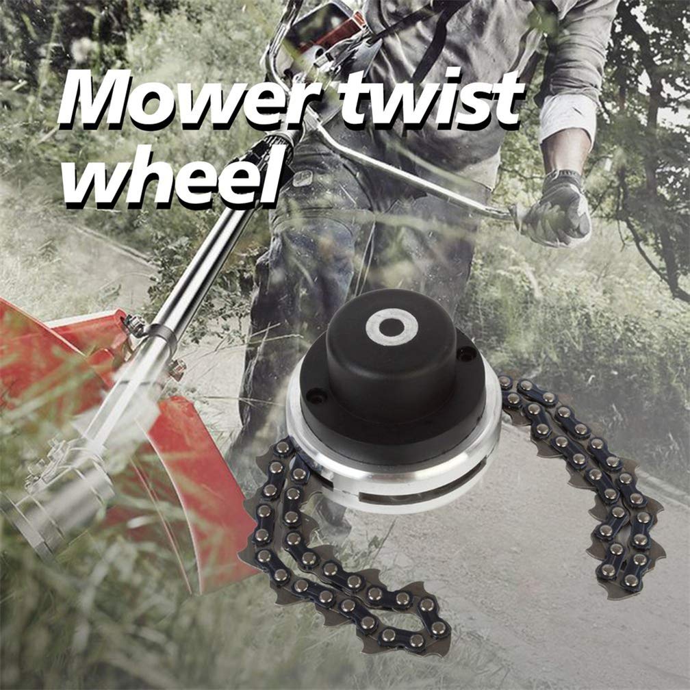 Lawn Mower Chain Grass Trimmer Head - Black Brushcutter Replacement Part for Garden Trimmer & Grass Cutter Tools | Perfect for Yard Maintenance, Landscaping & DIY Lawn Care