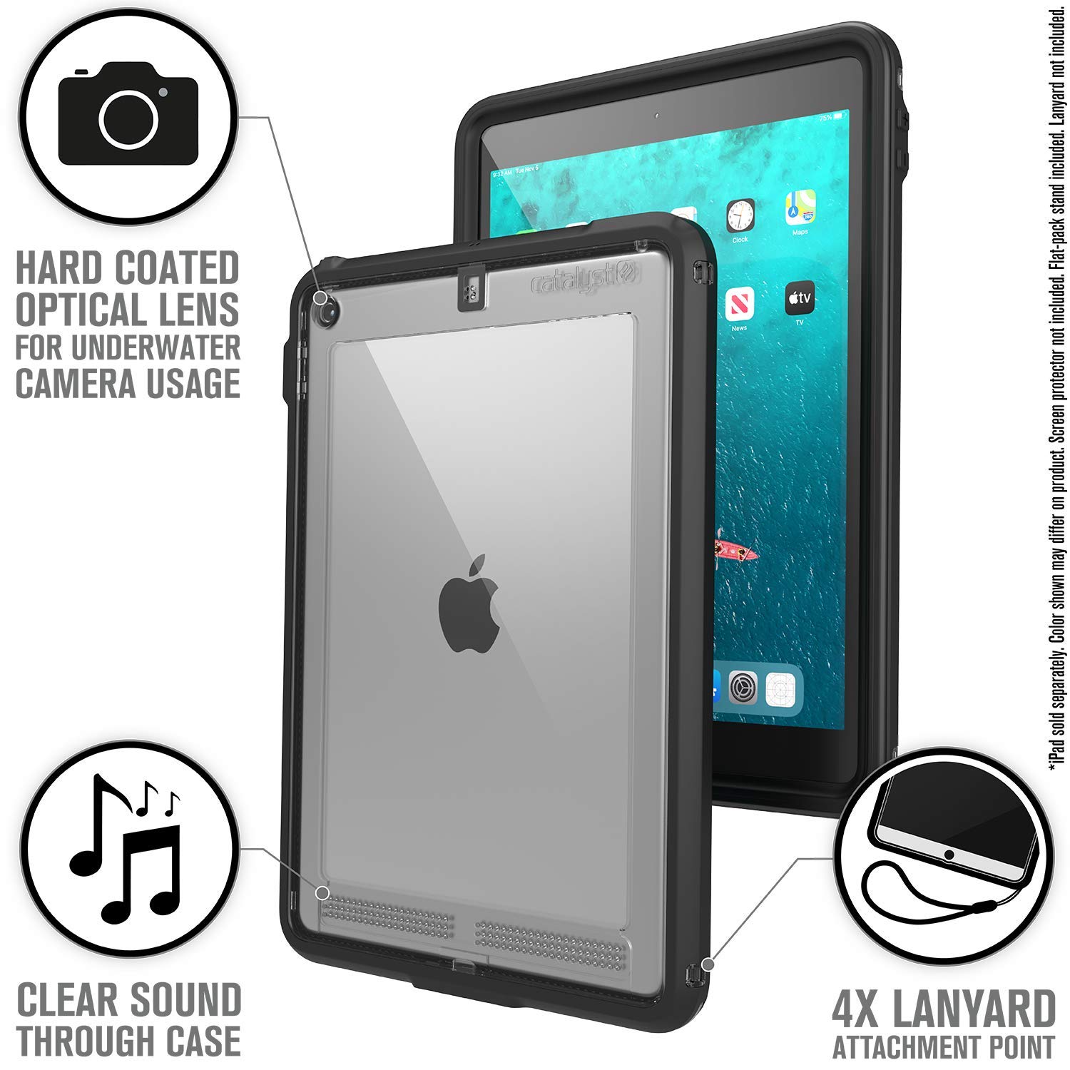 **Catalyst Waterproof Case for iPad 10.2 (9th/8th/7th Gen) – 6.6ft Waterproof, 4ft Drop Proof, Full Body Protection, Built-in Screen Protector, Kickstand & True Acoustic Sound – Black – Perfect for Outdoor Adventures, Swimming & Extreme Sports**