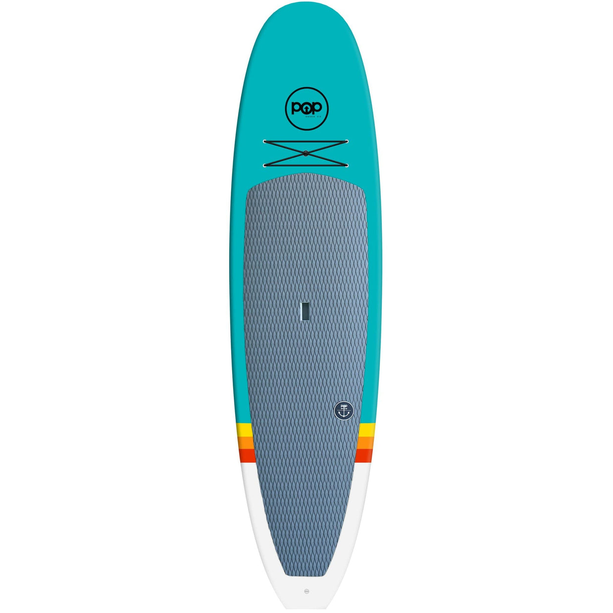 POP 10'6 Rigid Stand Up Paddle Board - Classico Turquoise & Yellow - Perfect for Surfing, Yoga & Fitness on Lakes, Rivers & Oceans