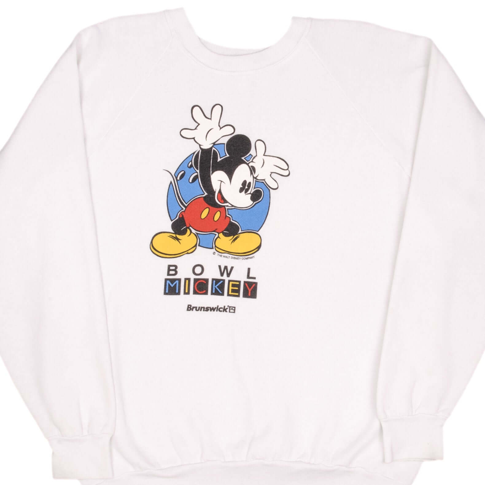 Vintage 1980s Disney Mickey Mouse Brunswick Bowling Sweatshirt XL - Made in USA - Retro Unisex Pullover for Bowling Fans & Disney Collectors