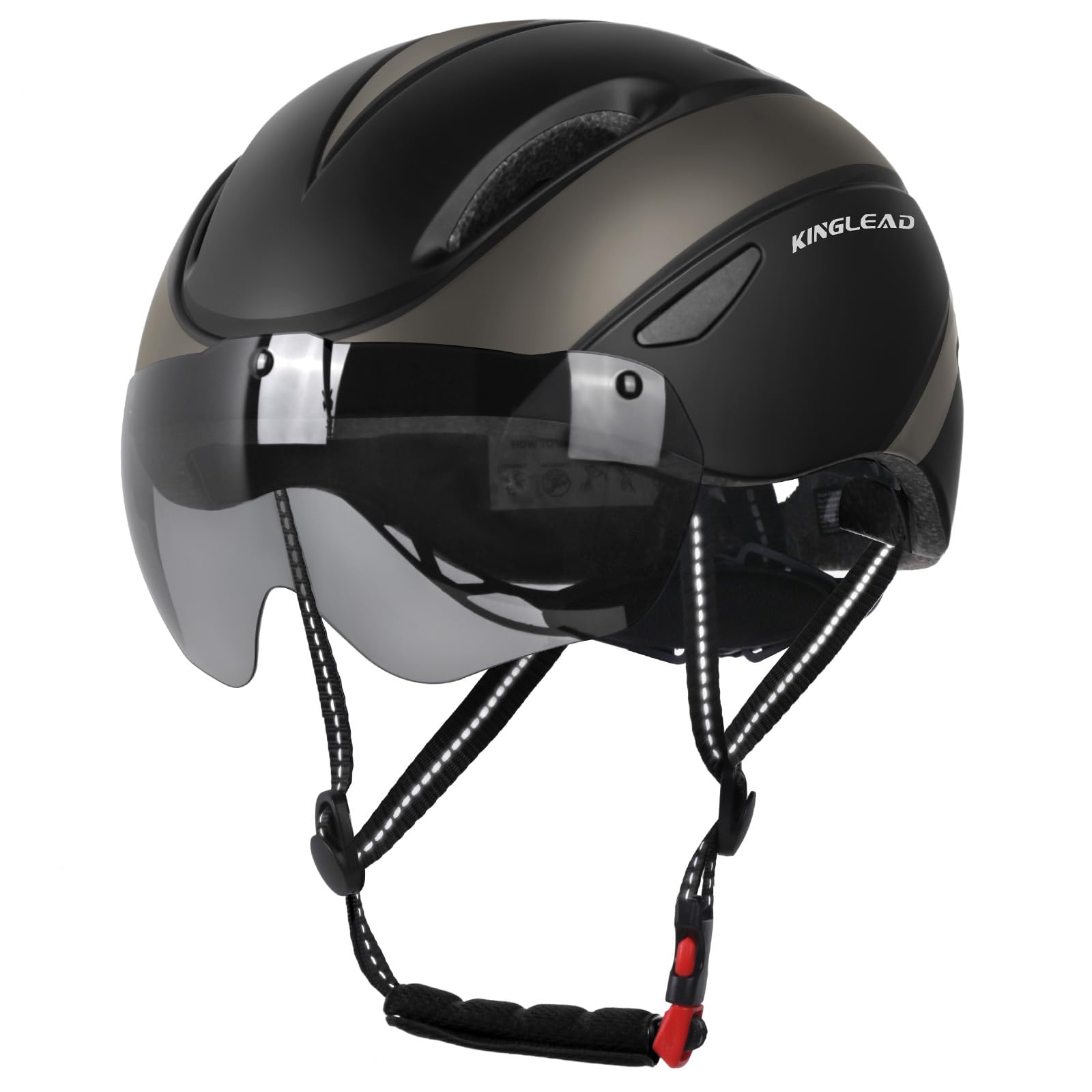 Premium Adult Bike Helmet with Detachable Magnetic Goggles & Adjustable Dial - Lightweight Ventilation for Mountain, Road, Electric Bikes & Scooters - Ideal for Commuting, Cycling Adventures & Urban Riding