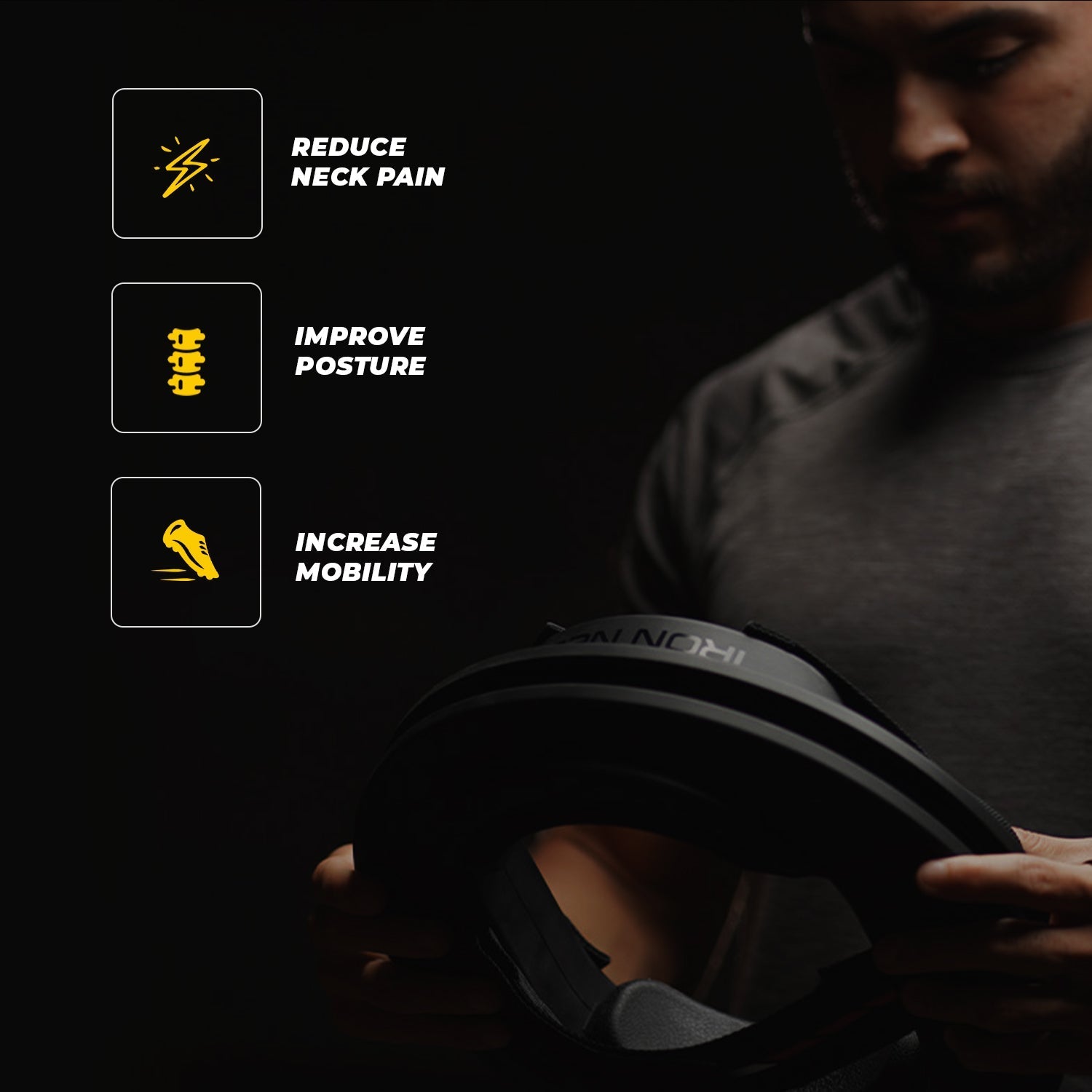 Iron Neck 3.2 - Neck Training & Rehabilitation Device for Athletes | Improve Mobility & Reduce Pain | Perfect for Home Gym, Physical Therapy & Sports Recovery
