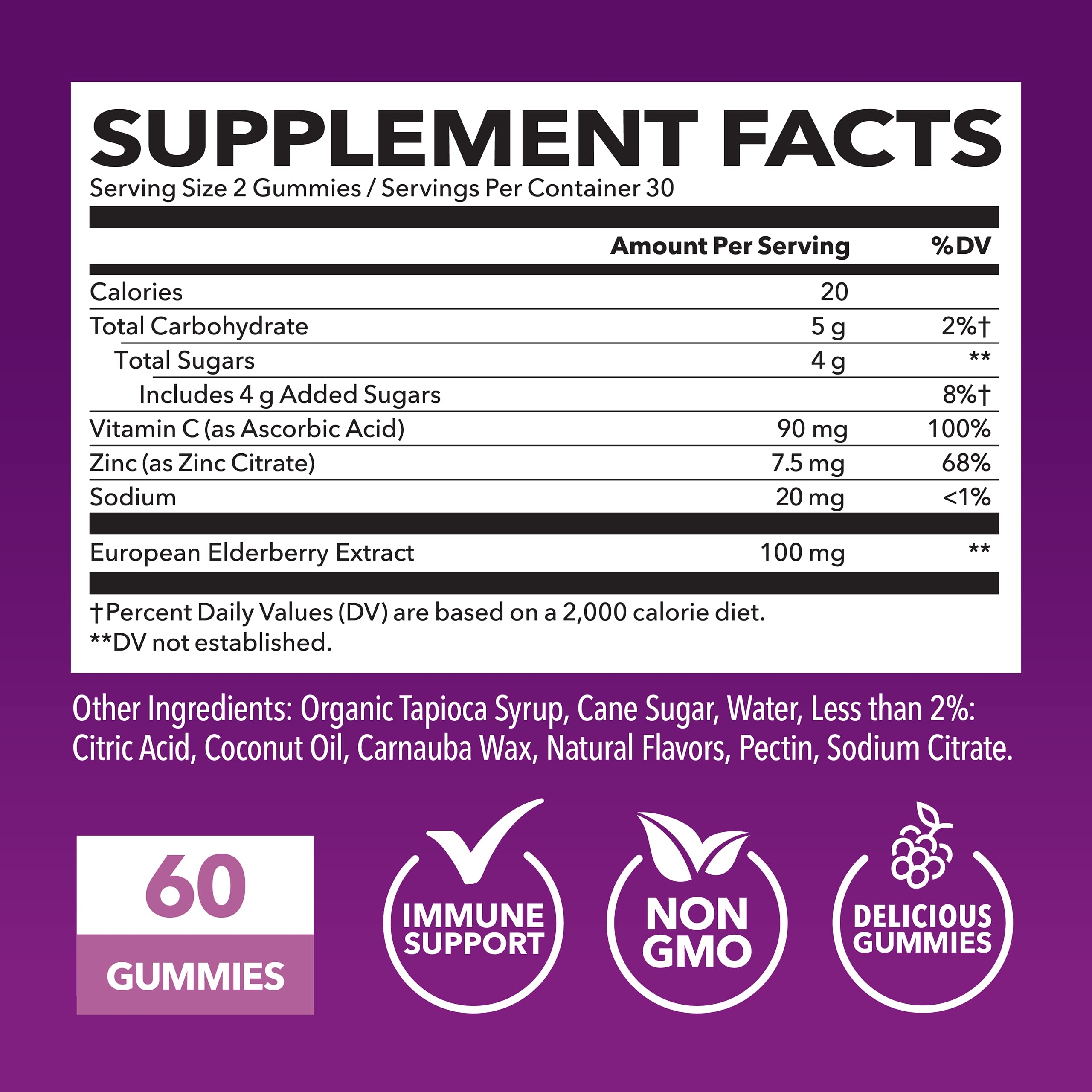 HAVASU NUTRITION Elderberry Gummies for Adults with Organic Apple Cider Vinegar - Berry & Apple Flavored Immune Support Supplement - Perfect for Daily Wellness & Travel