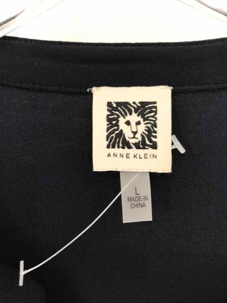 Pre-Owned Anne Klein Navy Blue Blouse for Women Size Large - Perfect for Office Wear & Casual Outfits