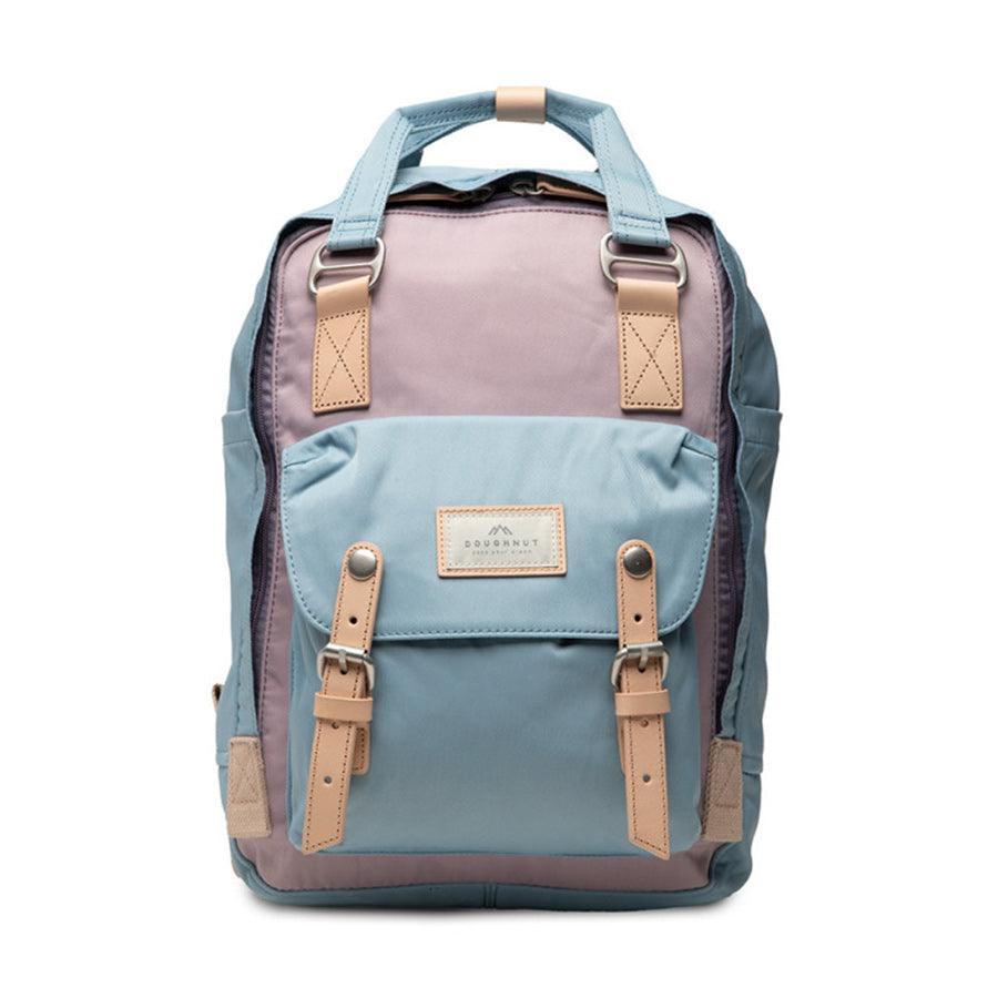 DOUGHNUT Macaroon Backpack for Women & Teens - Waterproof Lightweight Daypack - Perfect for School, Travel & Hiking - Lilac & Light Blue
