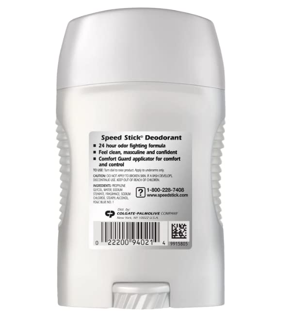 Speed Stick Men's Deodorant, Fresh Scent, 1.8 oz (10 Pack) - 48-Hour Long Lasting Protection for Active Men - Gym, Work & Everyday Use