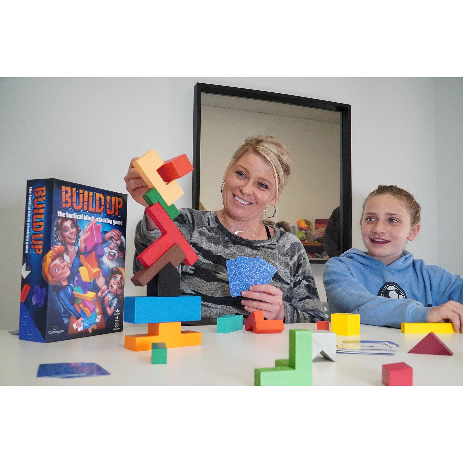 Continuum Games Build Up - Fun Tactical Block Stacking Game for Kids & Adults - Perfect for Family Game Nights & Party Entertainment