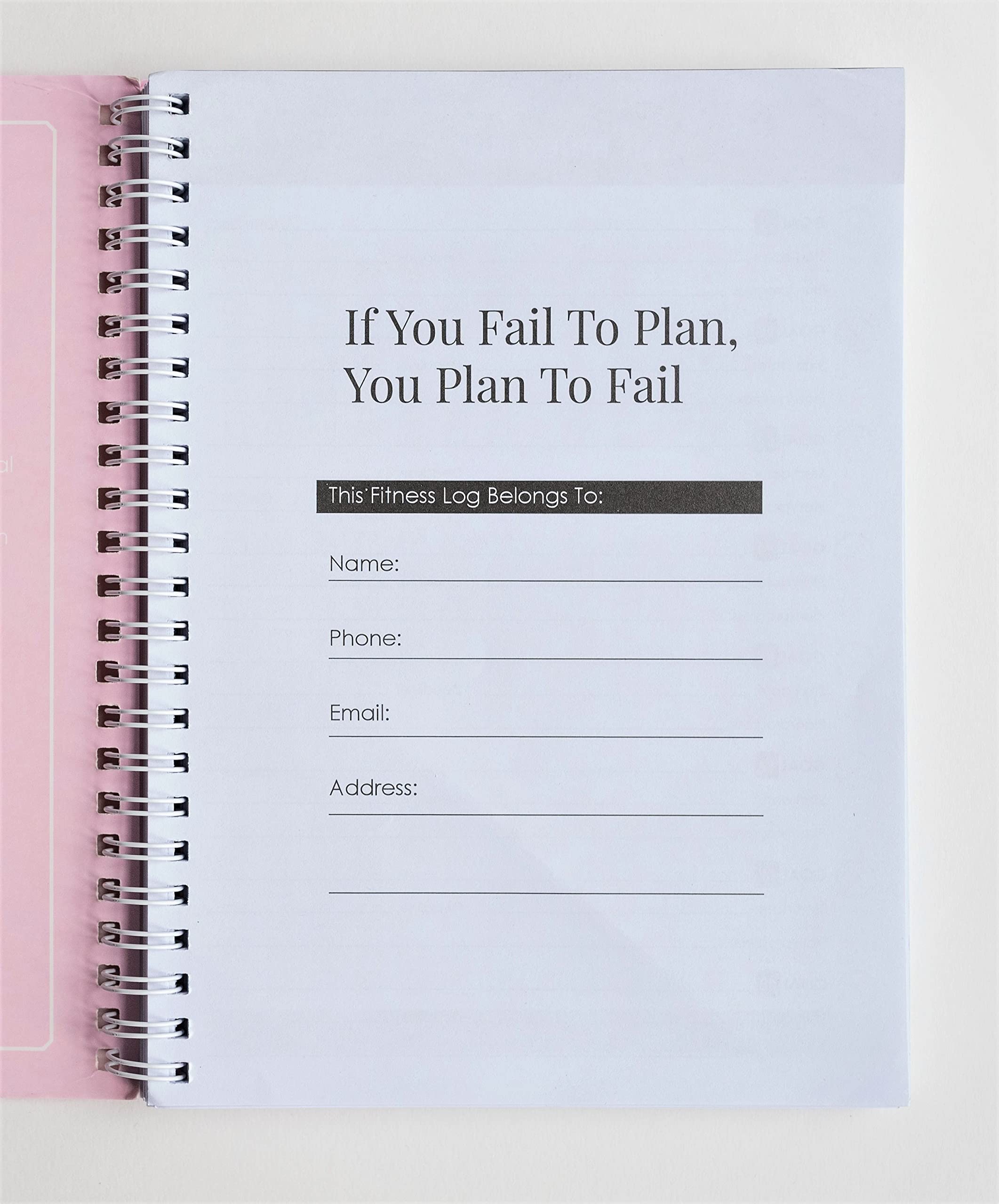 Pink Fitness Journal & Workout Planner - Daily Exercise Log Book for Weight Loss, Strength Training & WOD Tracking - Goal Setting Notebook for Muscle Gain (Men & Women) - Perfect for Gym, Home Workouts & CrossFit Training