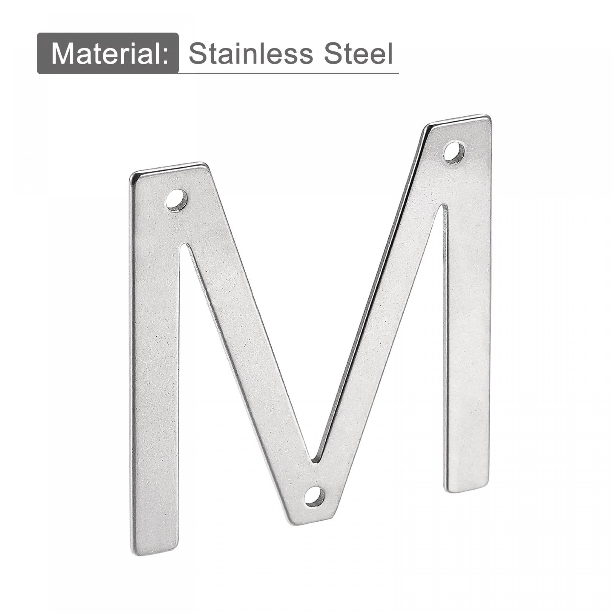uxcell 2.76 Inch Stainless Steel Letter M - Polished Mailbox, Hotel & Door Address Sign for Home & Business (Perfect for Mailbox Decor, House Numbering & Commercial Signage)