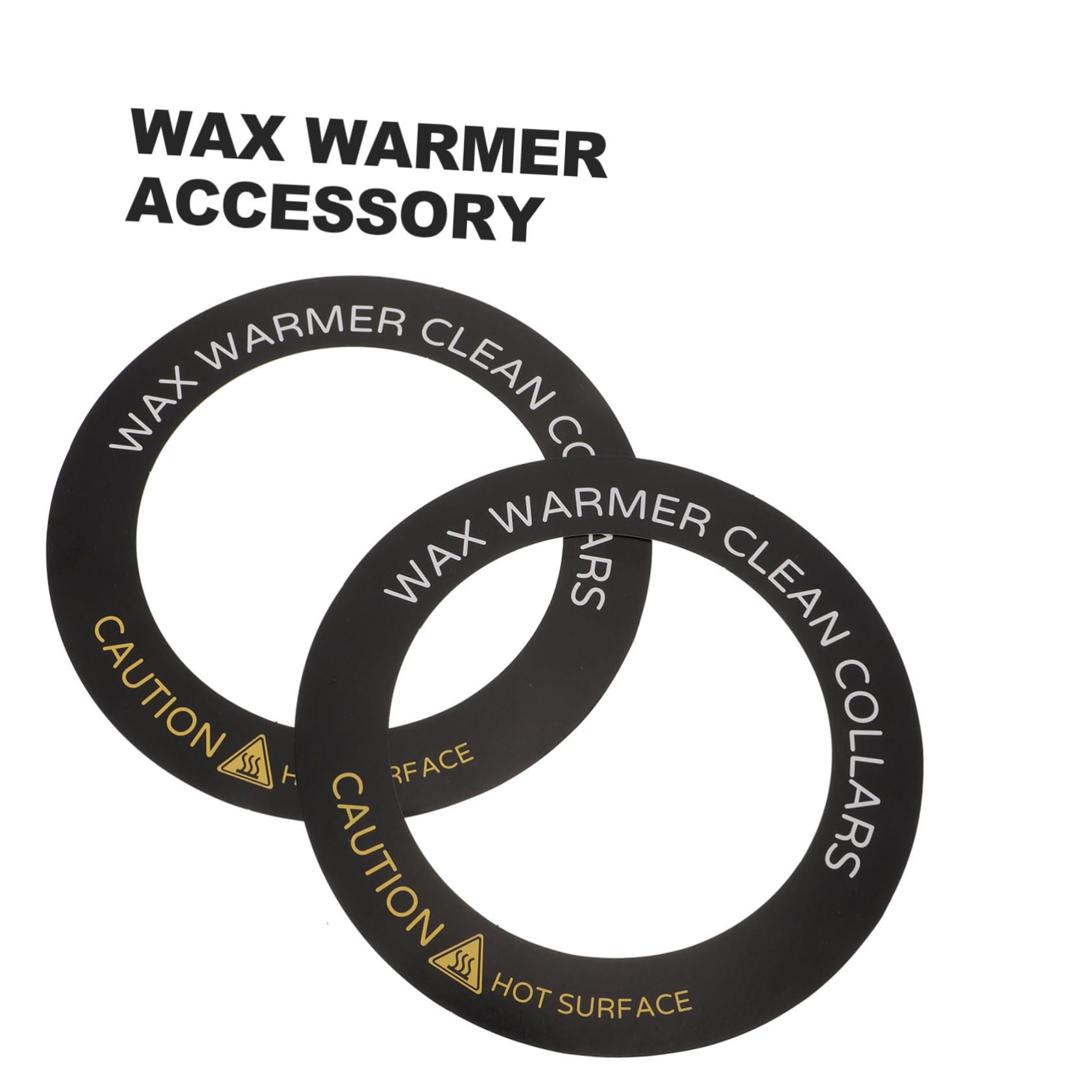 IPetboom 50pcs Wax Warmer Accessories Kit - Anti-Ring Wax Pot Collar, Hair Removal Wax Protector Rings, Heater Paper Washer & Wipes for Professional Waxing - Perfect for Salon, Spa & Home Use (Black)