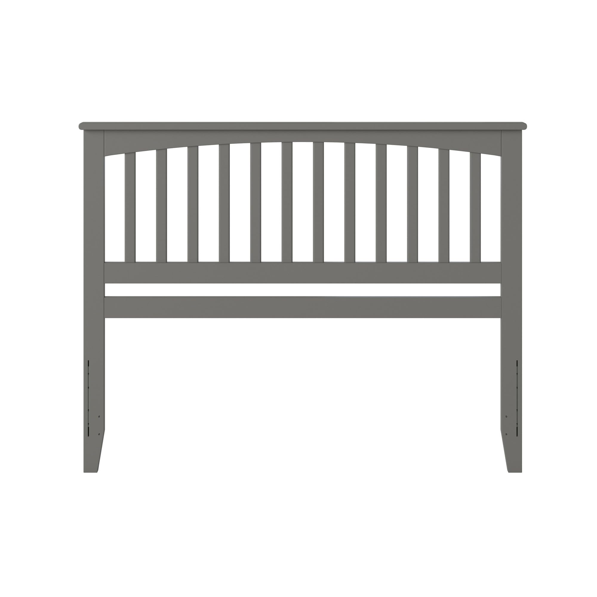 AFI Mission King Solid Wood Headboard with USB Charging Ports - Grey - Modern Bedroom Furniture for Enhanced Comfort and Convenience