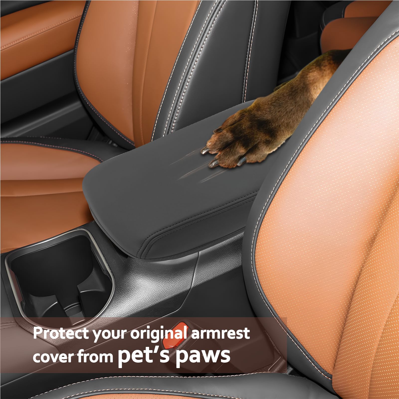 SKTU 2025 Subaru Outback Center Console Cover - Premium Armrest Protector for 2020-2025 Outback & Legacy Models - Soft Cushion Pad for Wilderness Edition - Perfect for Road Trips & Daily Commuting