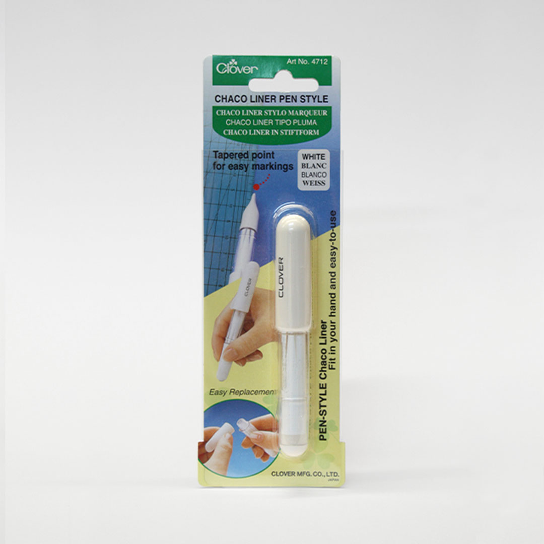 Clover Chaco Liner Pen - White Fabric Marking Pen for Sewing, Quilting & Crafting - Perfect for DIY Projects and Fabric Design