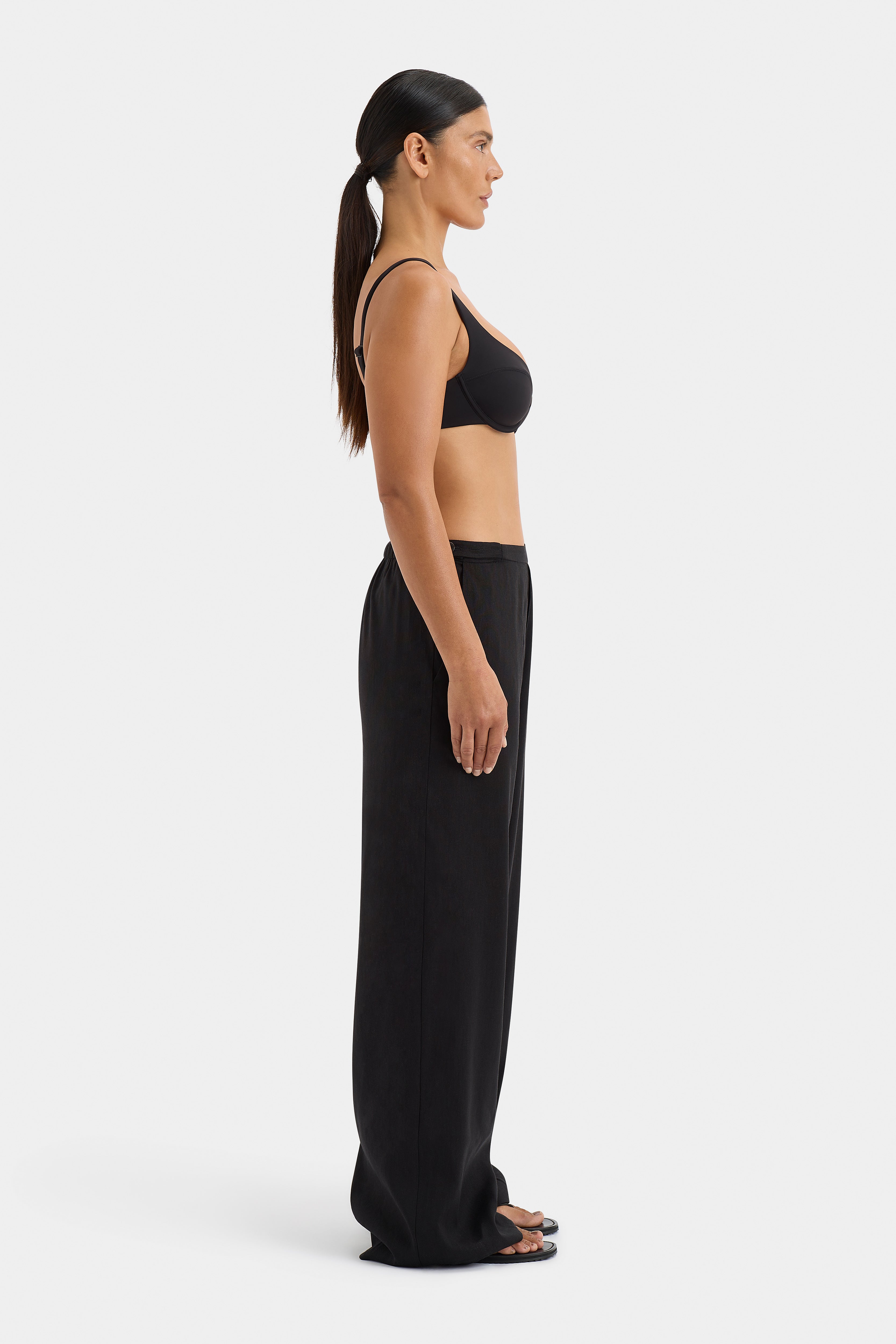 Dorian Wide Leg Pants for Women - High Waisted Flowy Palazzo Trousers - Comfortable Stretchy Lounge Pants for Work, Yoga & Casual Wear
