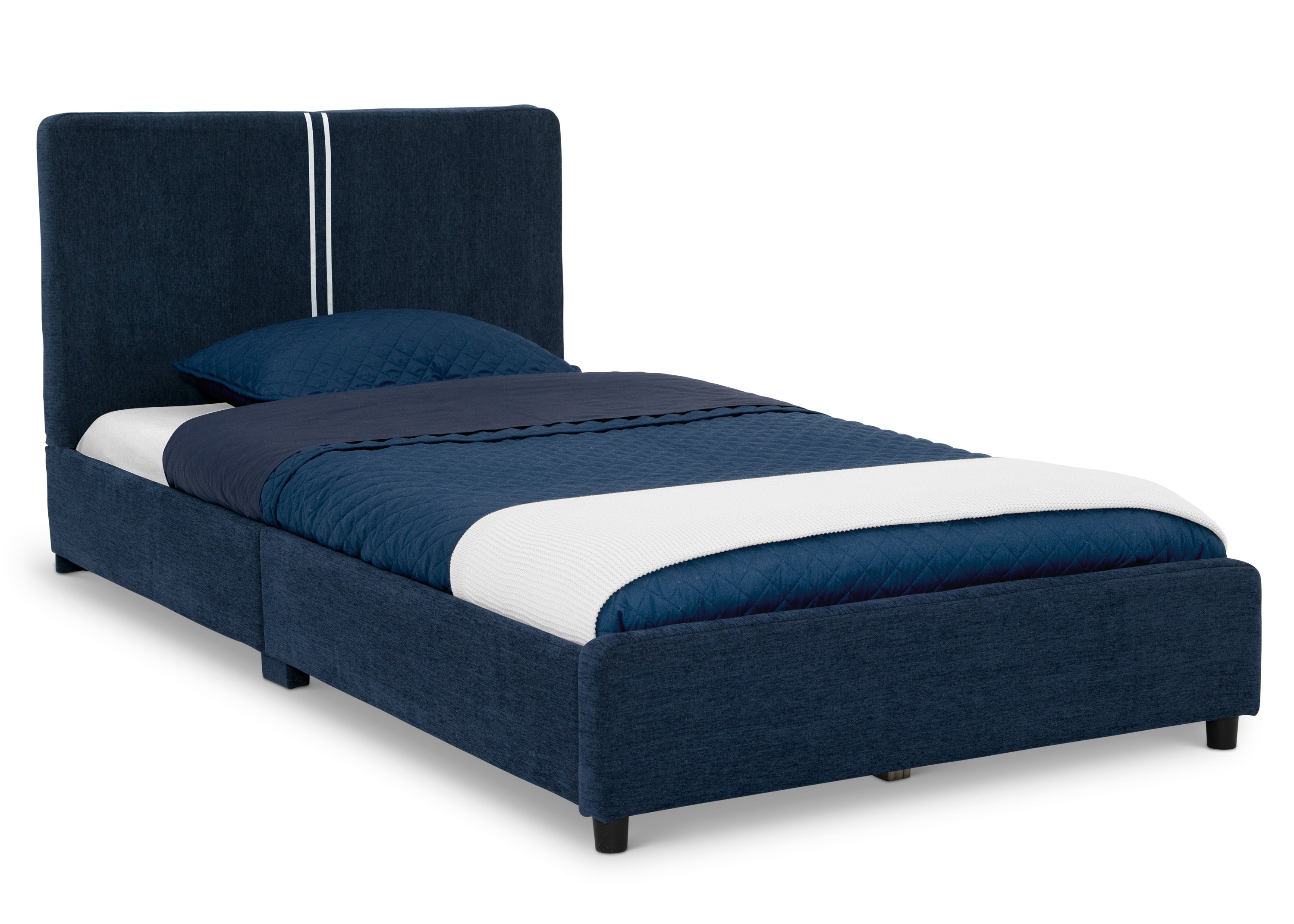 Upholstered Twin Bed with Headboard - Soft Fabric Bed Frame for Kids & Teens - Perfect for Bedrooms, Dorms & Guest Rooms