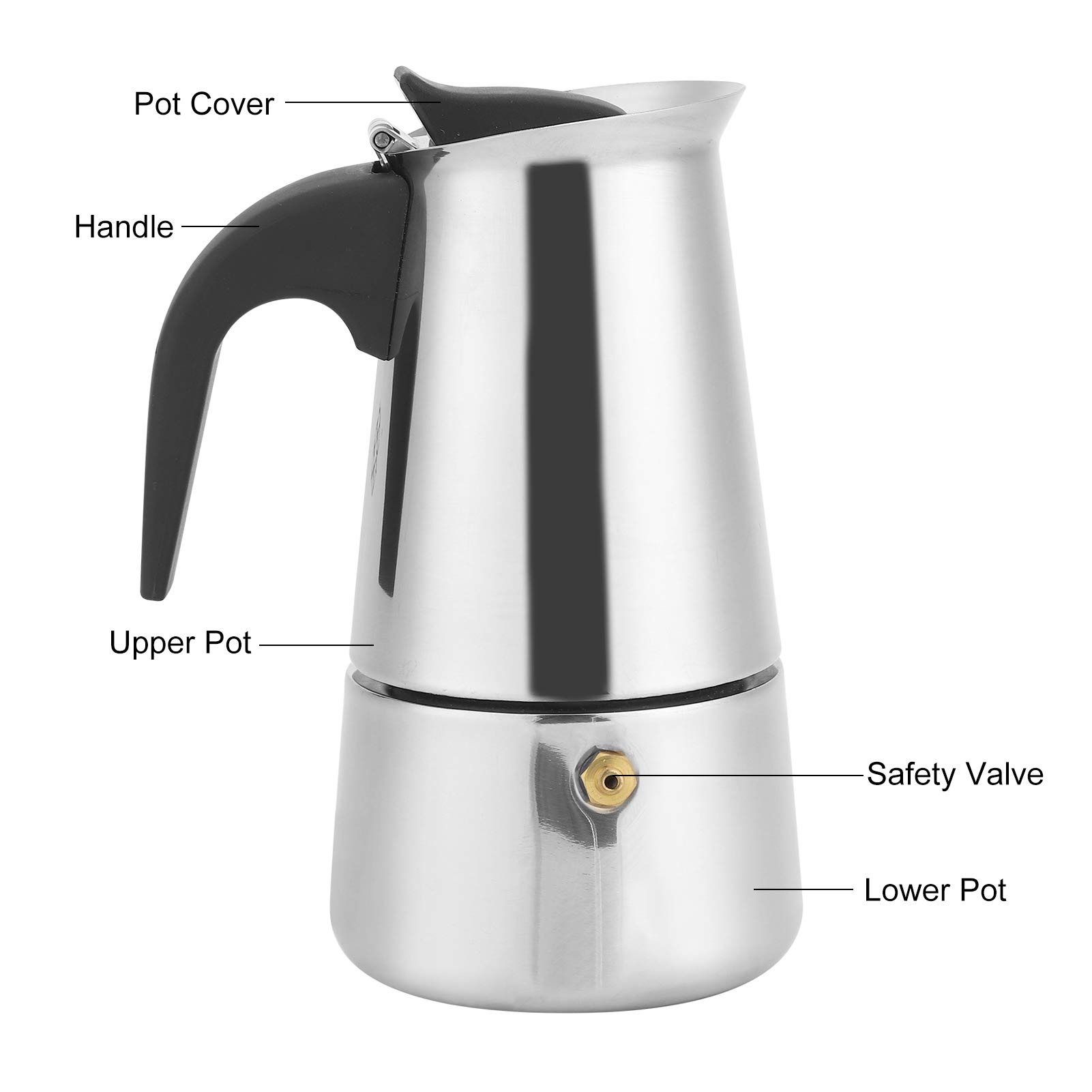 200ml Portable Stainless Steel Coffee Maker & Kettle - Compact Travel Coffee Pot for Office, Home, Kitchen & Camping | Drip Coffee Brewer for Espresso, French Press & Pour Over | Ideal for Coffee Lovers, Baristas & Outdoor Enthusiasts