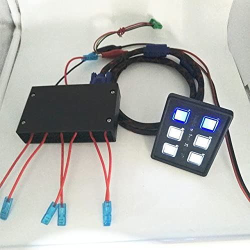 6-Way Switch Capacitive Touch Screen Panel - Waterproof Marine & Automotive Control (Black) - Perfect for Car Dashboard, Boat Console & RV Control Systems