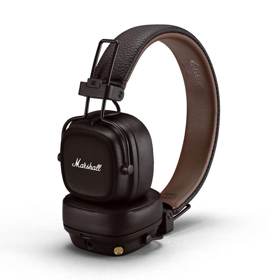 Marshall Major IV Wireless Bluetooth Headphones - Brown | Premium Sound, Comfortable Over-Ear Design for Music, Travel & Work