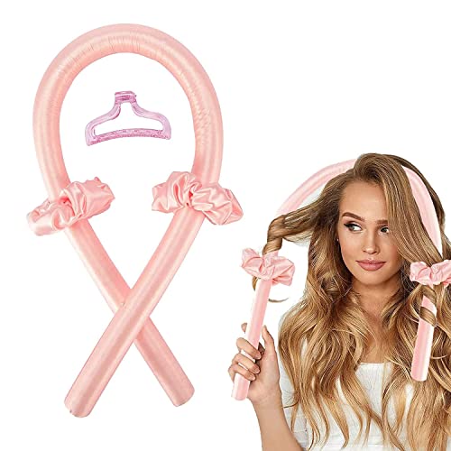 Heatless Hair Curlers for Long Hair - No Heat Silk Curls Headband with Soft Foam Rollers & Flexi Rods | Overnight Sleeping Hair Styler for Natural Waves | Perfect for Home, Travel & Special Occasions